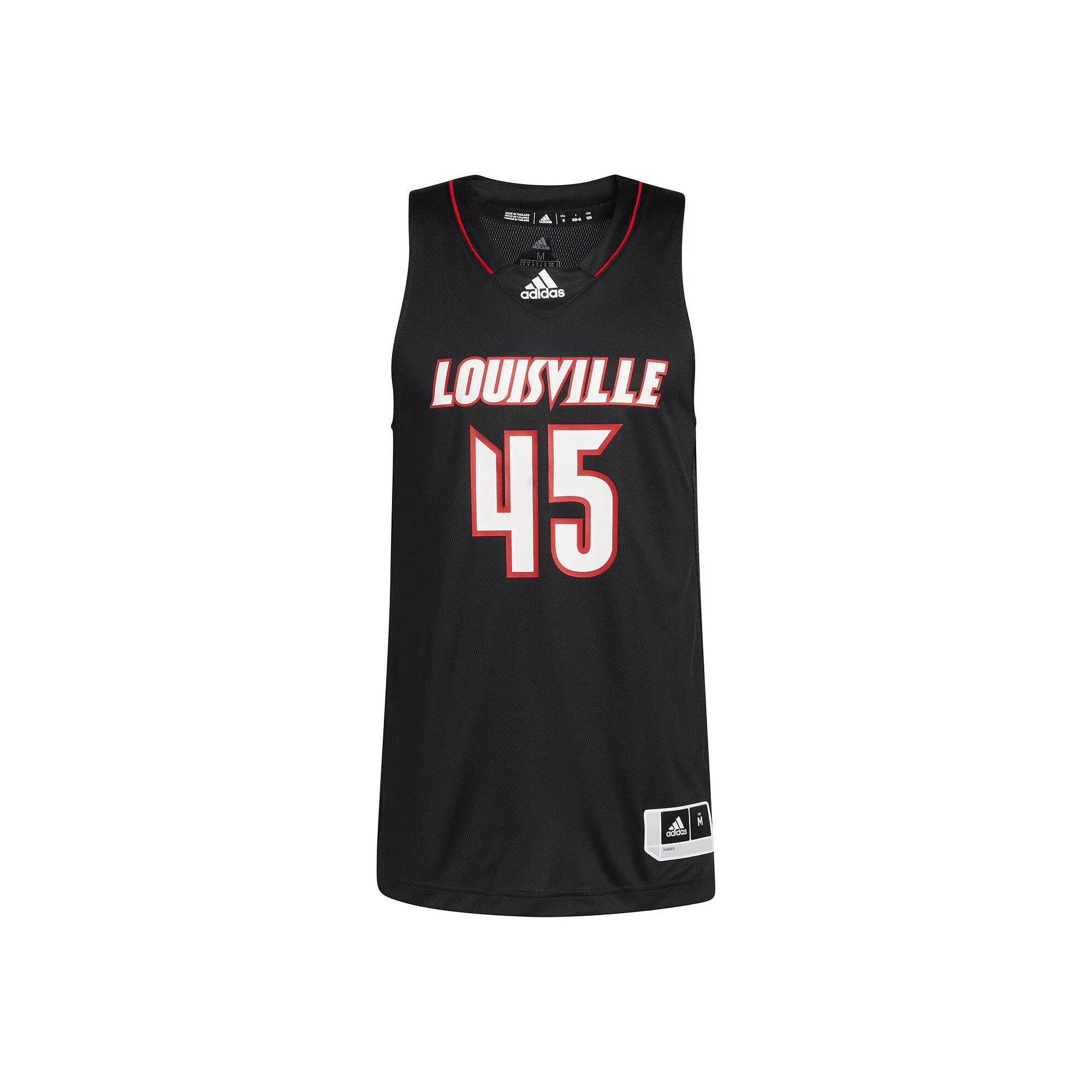 Men's adidas #45 Black Louisville Cardinals Swingman Jersey, Size: Medium Product Image