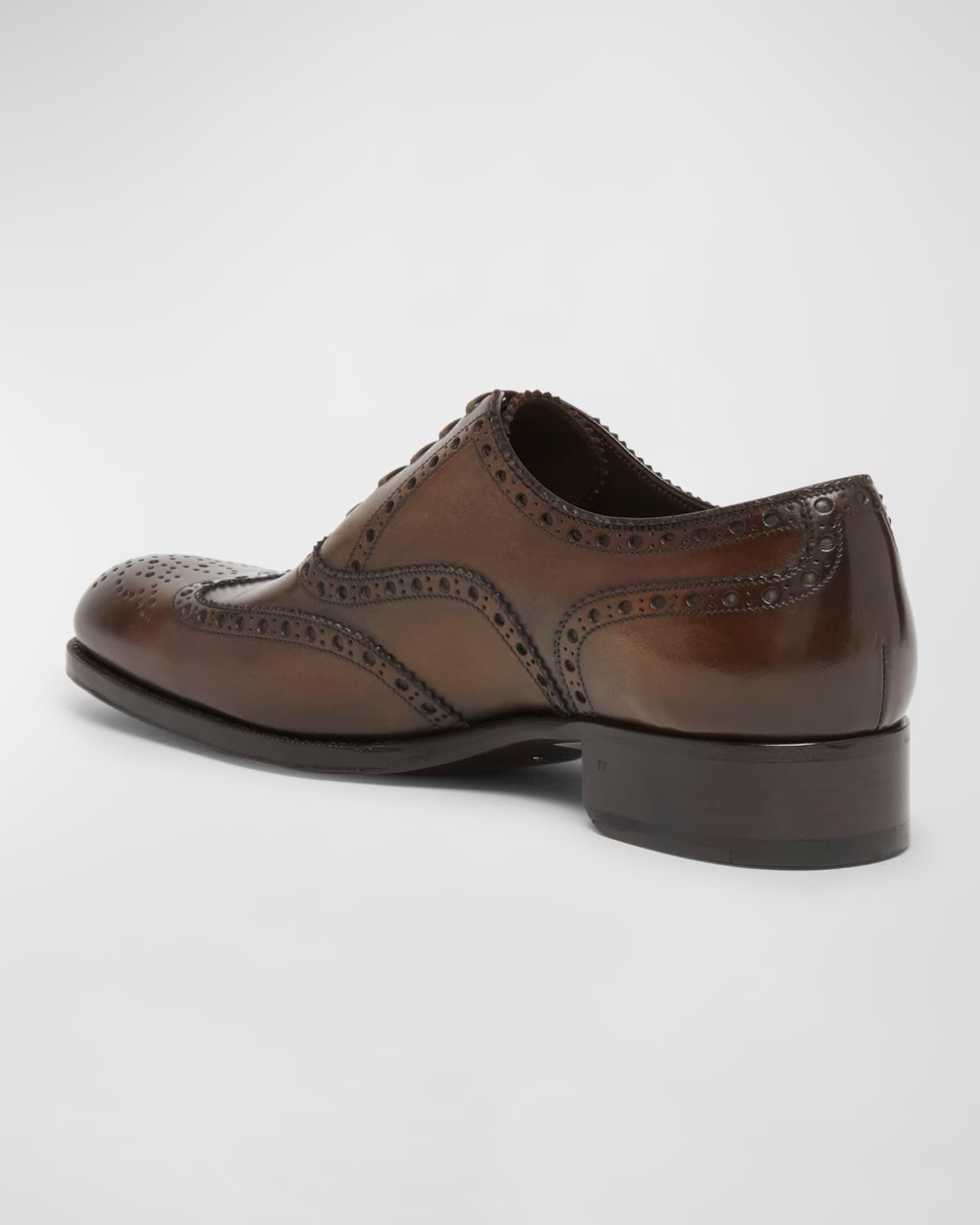 Men's Edgar Leather Wingtip Brogue Derby Shoes Product Image
