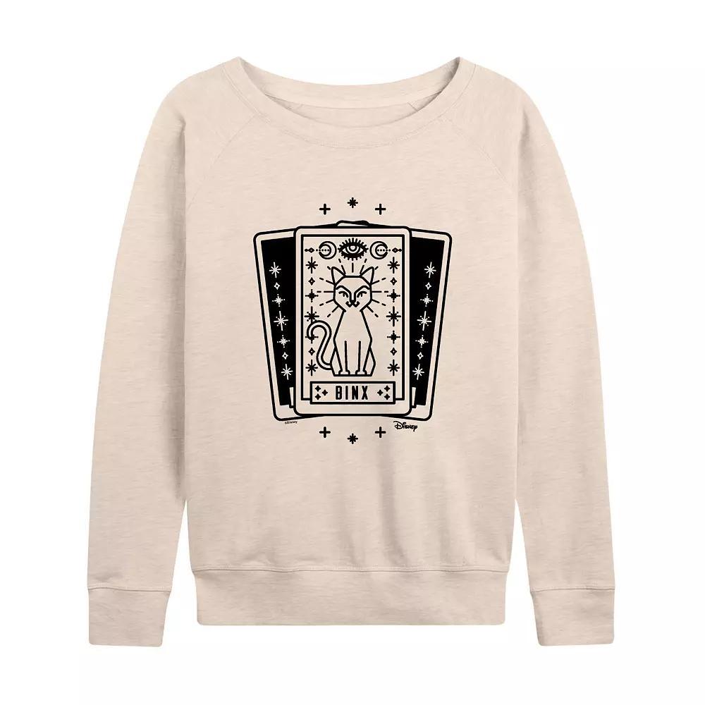 Disneys Hocus Pocus Womens Binx Tarot Card French Terry Long Sleeve Tee Product Image