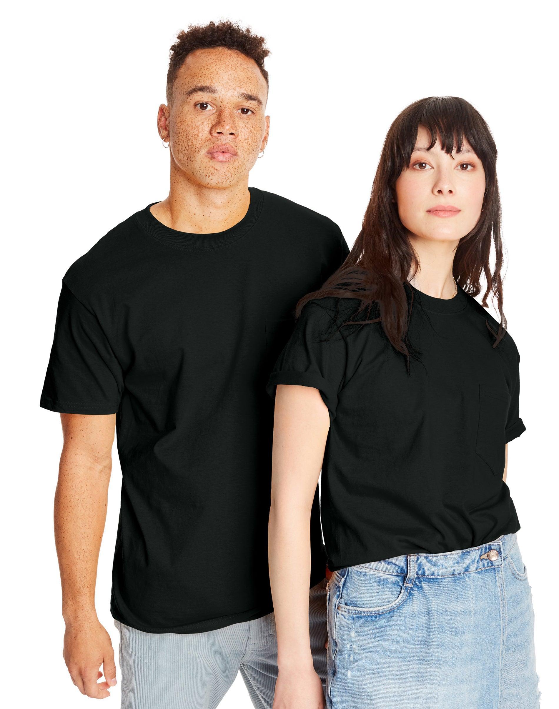 Men's Hanes® Beefy-T 2-Pack Pocket T-Shirt, Size: XL, Blue Product Image