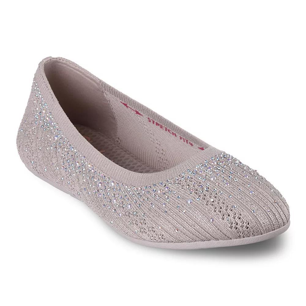 Skechers Cleo® 2.0 Glitzy Daze Women's Flats, Size: 9.5, Black Product Image