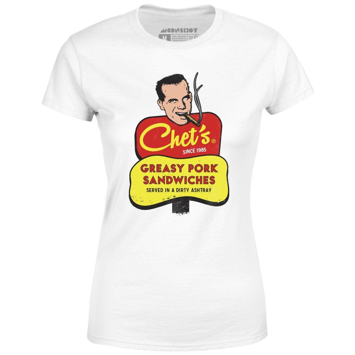 Chet's Greasy Pork Sandwiches - Women's T-Shirt Female Product Image
