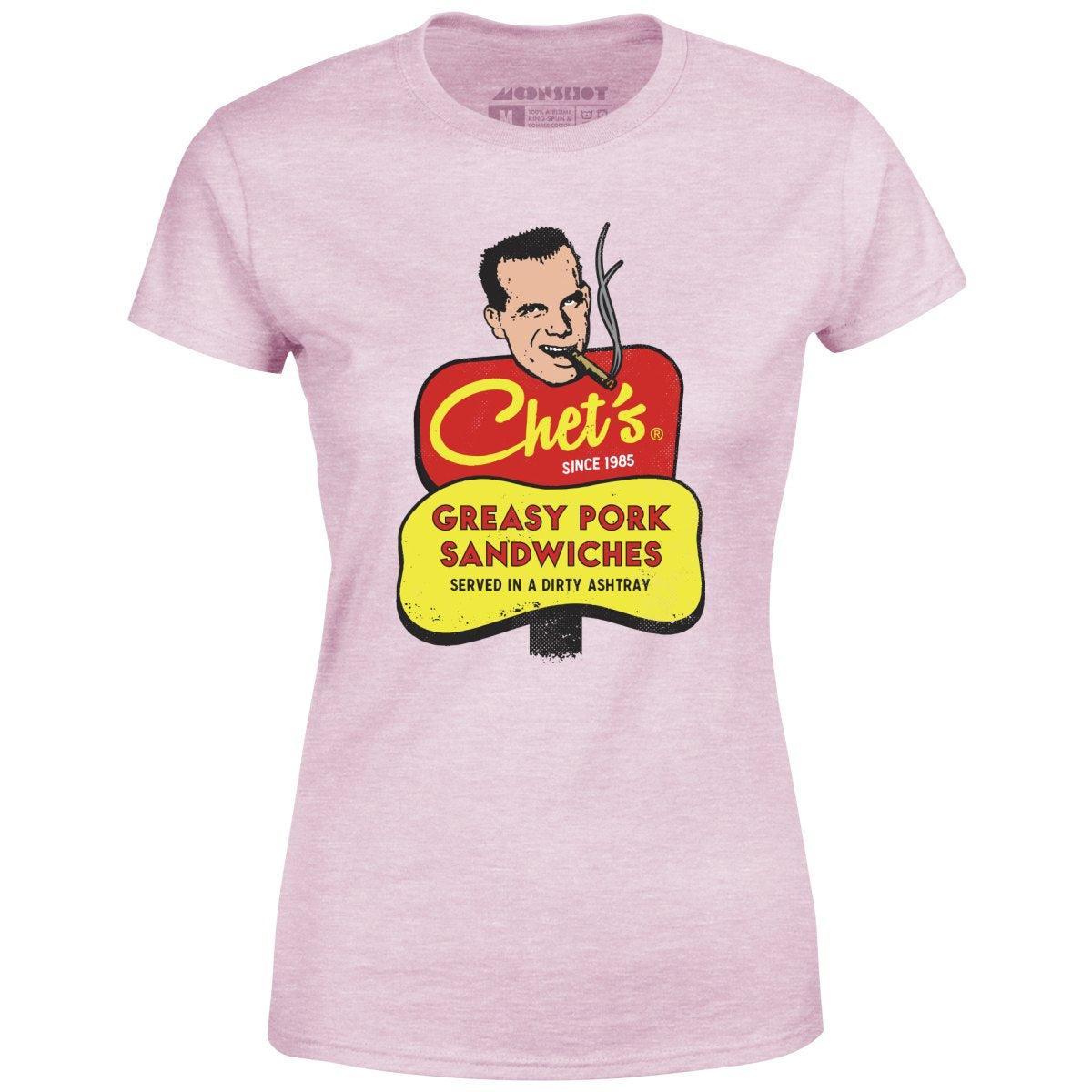 Chet's Greasy Pork Sandwiches - Women's T-Shirt Female Product Image