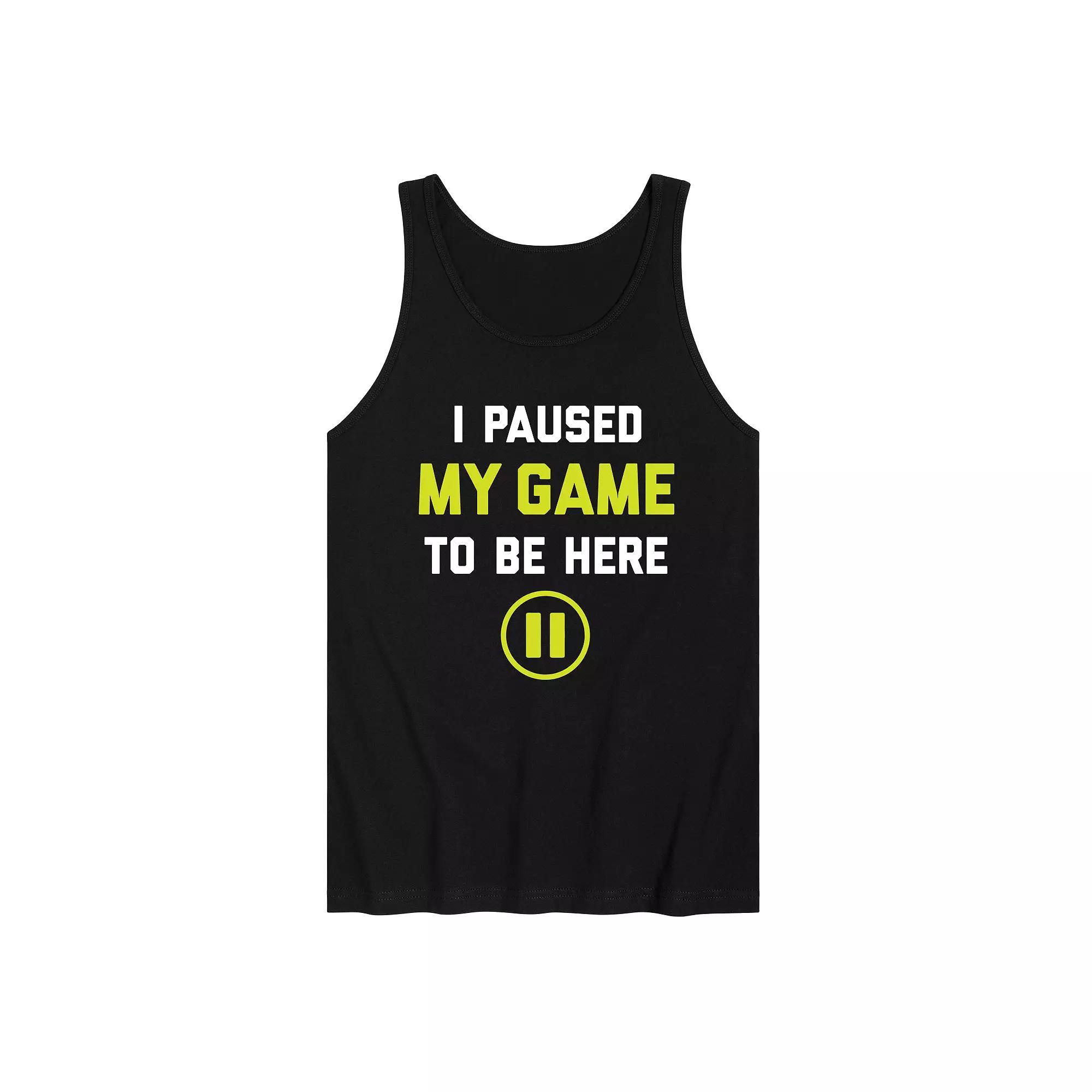Mens I Paused My Game To Be Here Video Game Graphic Tank Top Product Image