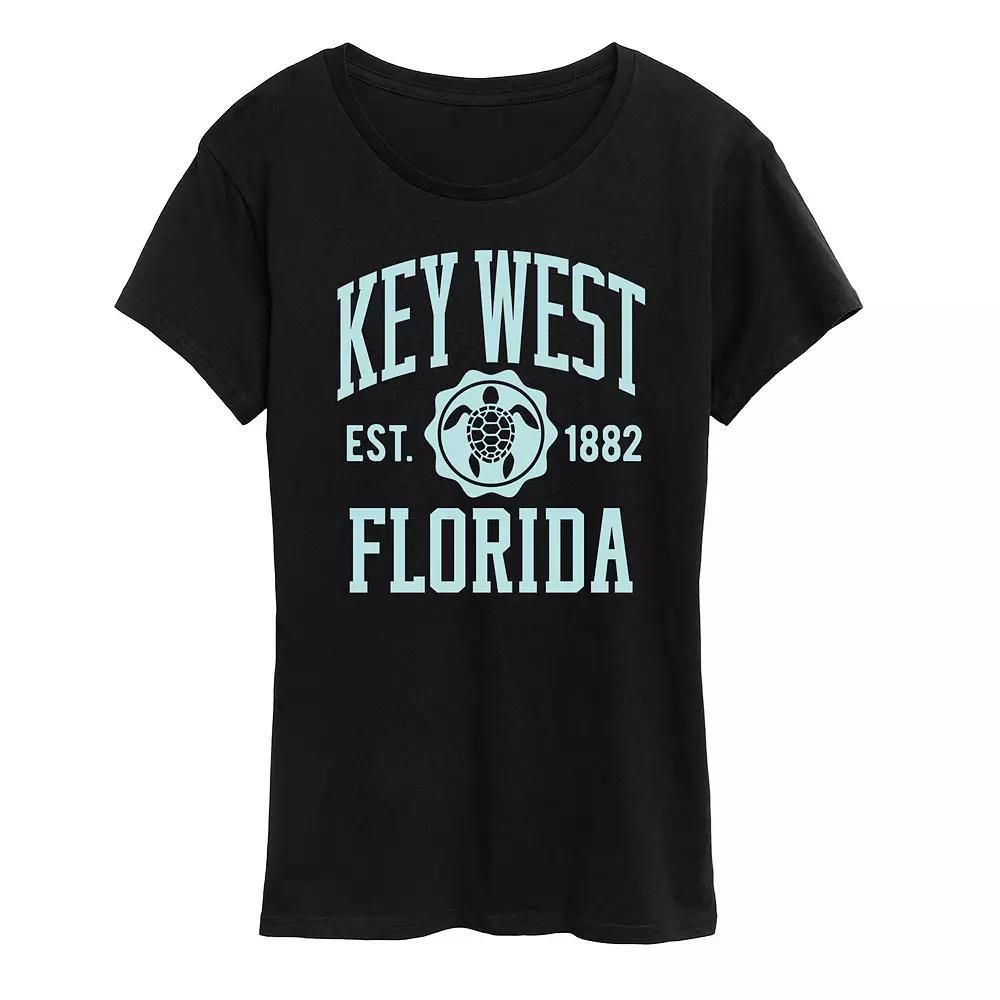Womens Key West Athletic Graphic Tee Grey Blue Product Image