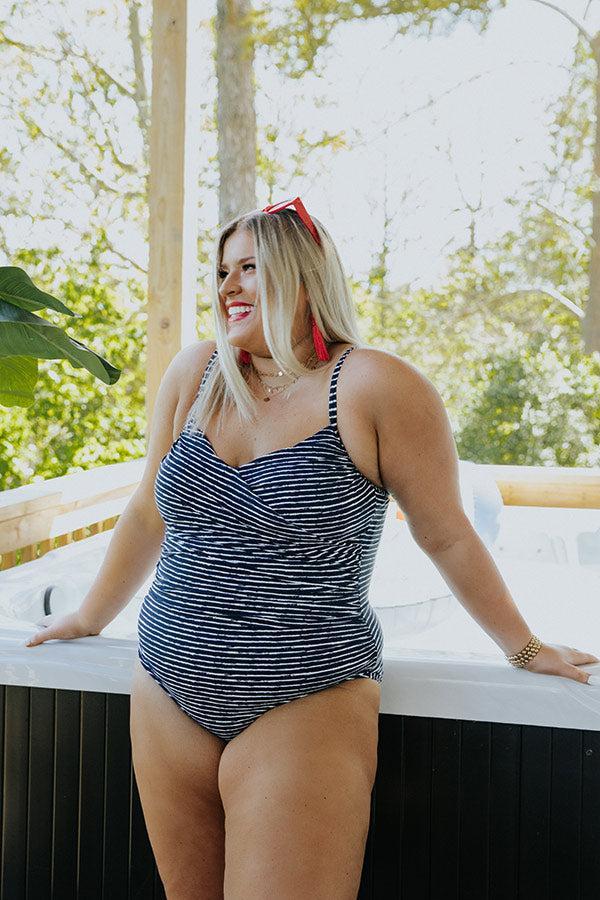 Sail Setter Stripe One Piece Swimsuit Curves Product Image