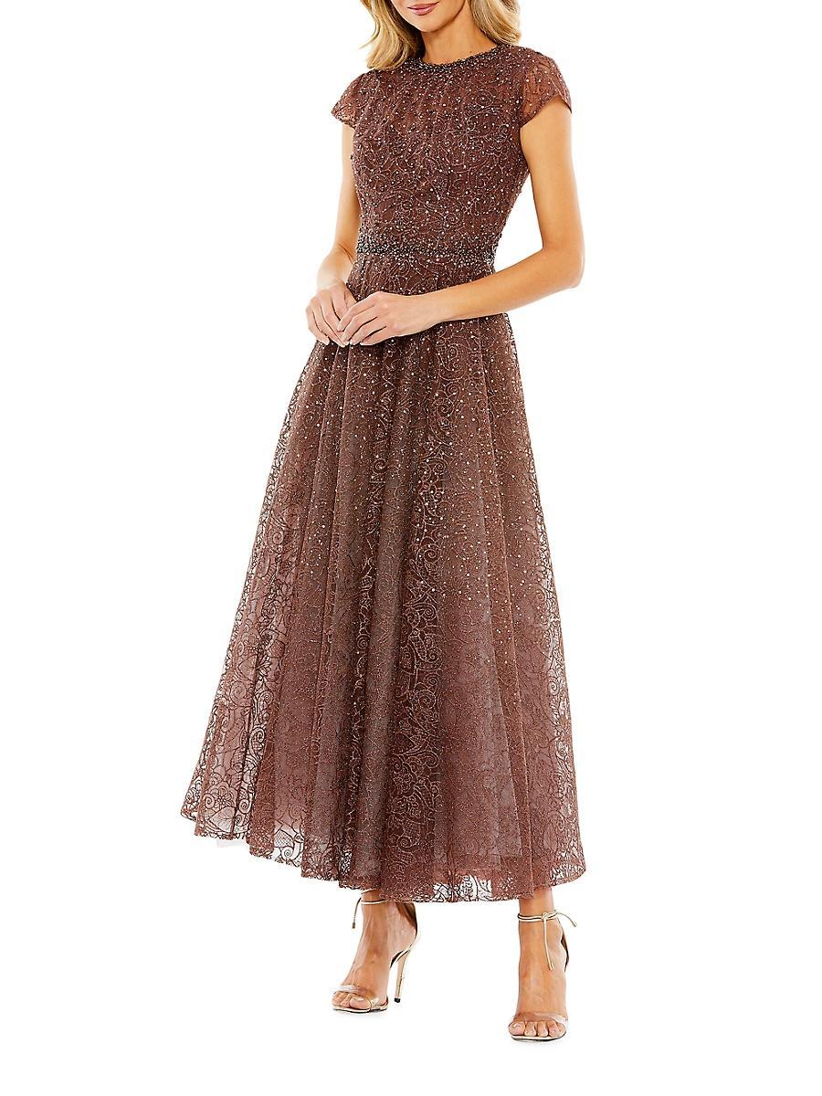 Womens A-Line Midi-Dress Product Image