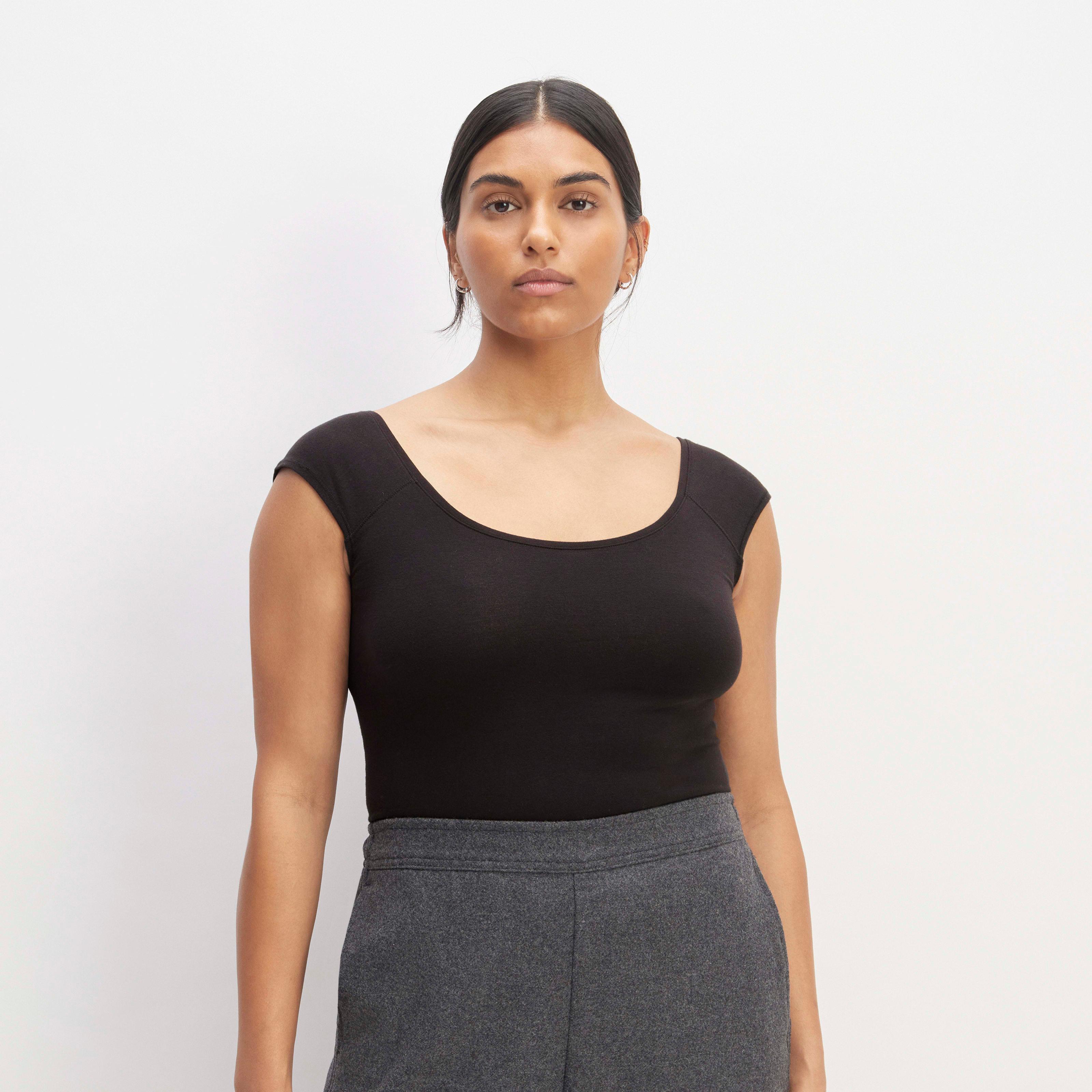 The Supima® Form Cap-Sleeve Tee Product Image