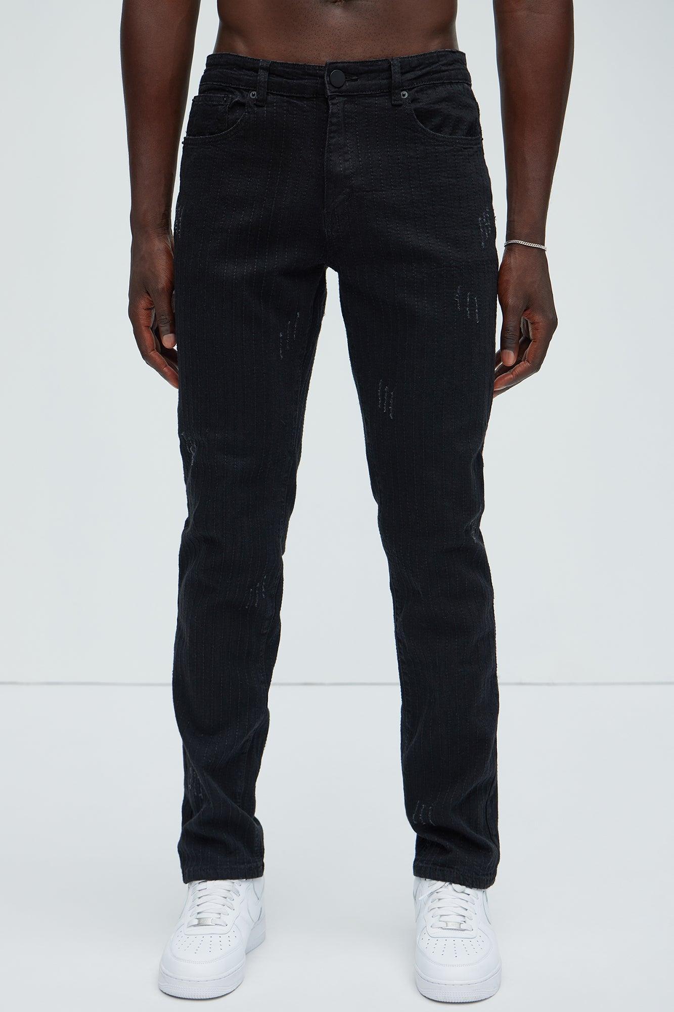 Line Me Up Stitched Slim Pants - Black Product Image