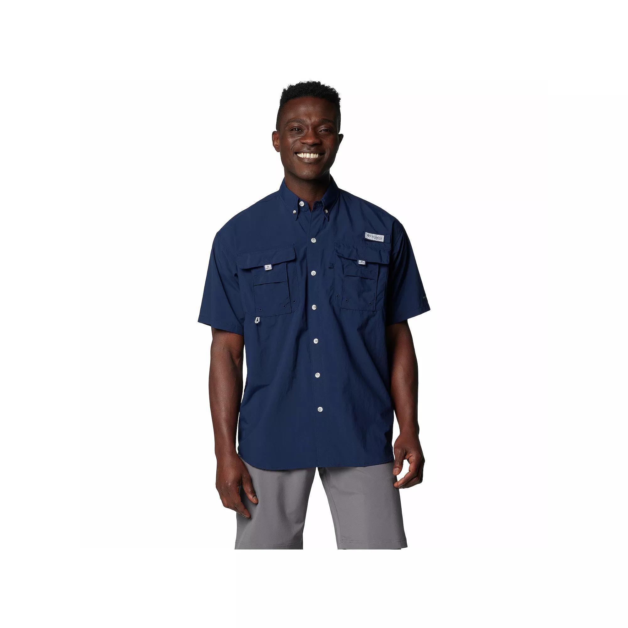 Men's Big & Tall Columbia Bahama II Shirt, Size: Large Tall, Blue Black Product Image