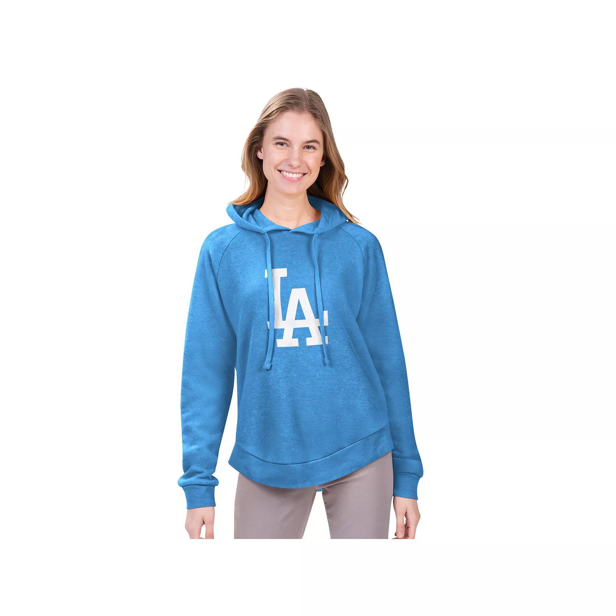 Women's G-III 4Her by Carl Banks  Light Blue Los Angeles Dodgers Jordan Angel Raglan Fleece Pullover Hoodie, Size: Medium Product Image