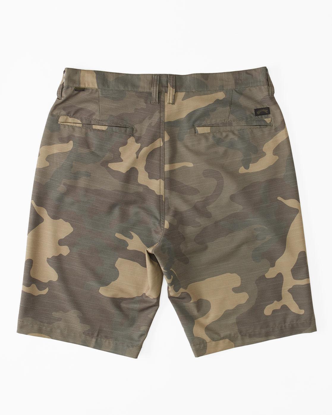 Crossfire Slub 21" Hybrid Submersible Shorts - Green Camo Male Product Image