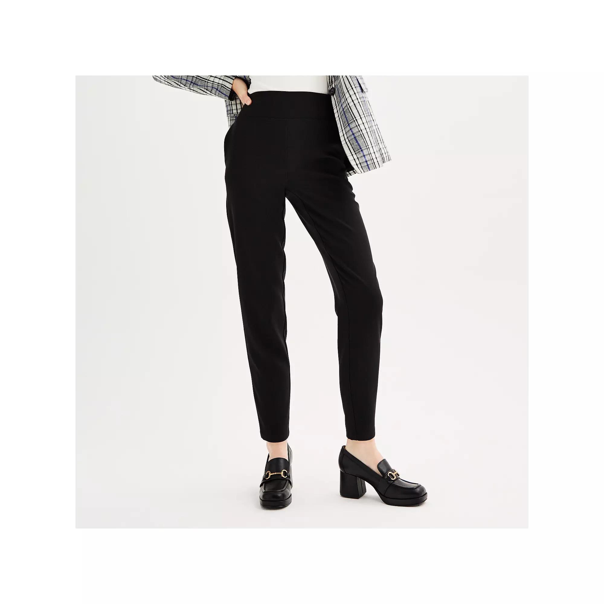 Womens Nine West Pull-On Straight Ankle Pants Product Image