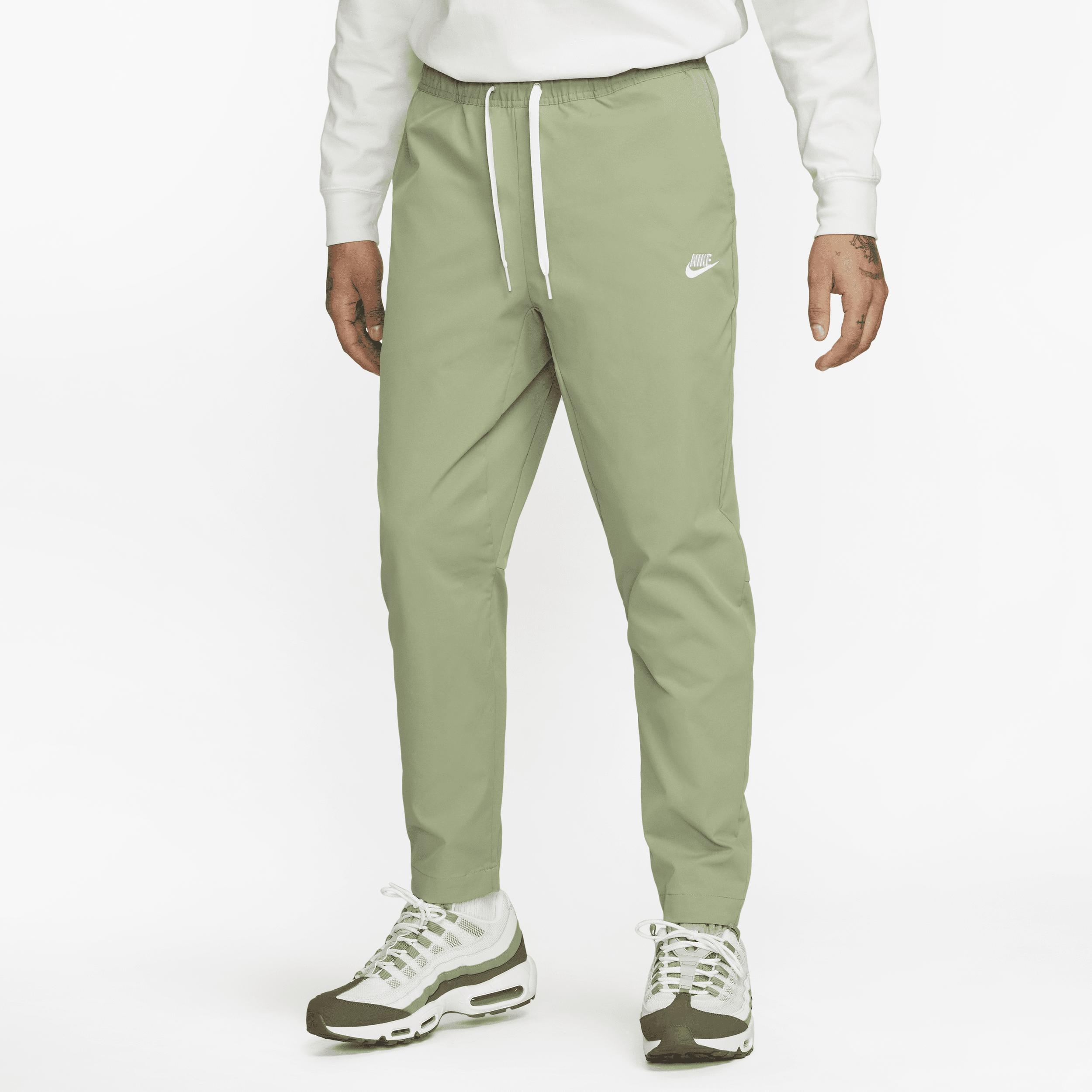 Nike Woven Taper Leg Pants - Mens Green/White Product Image