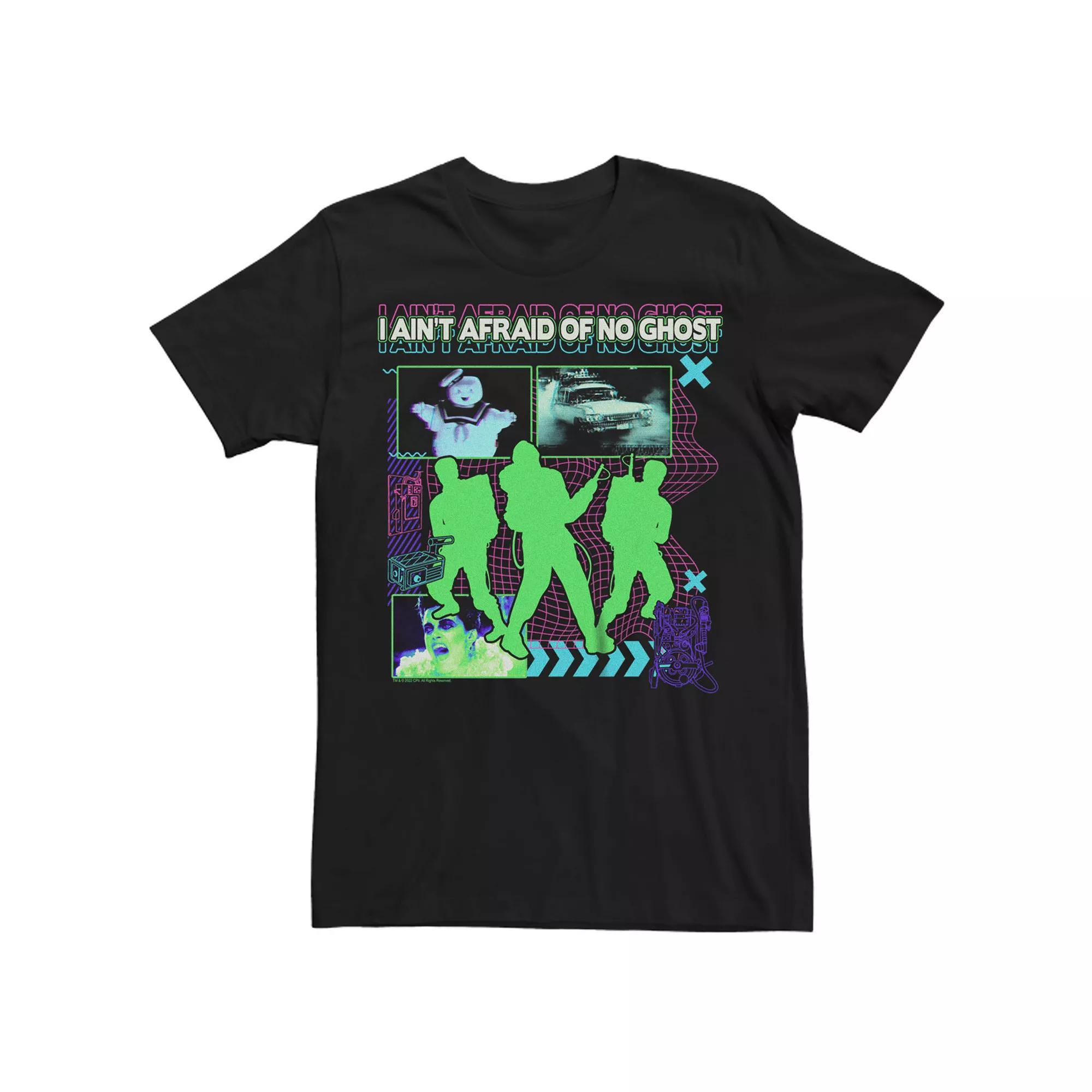 Men's Ghostbusters I Ain't Afraid of No Ghost Glitch Silhouettes Tee, Size: Large, Black Product Image