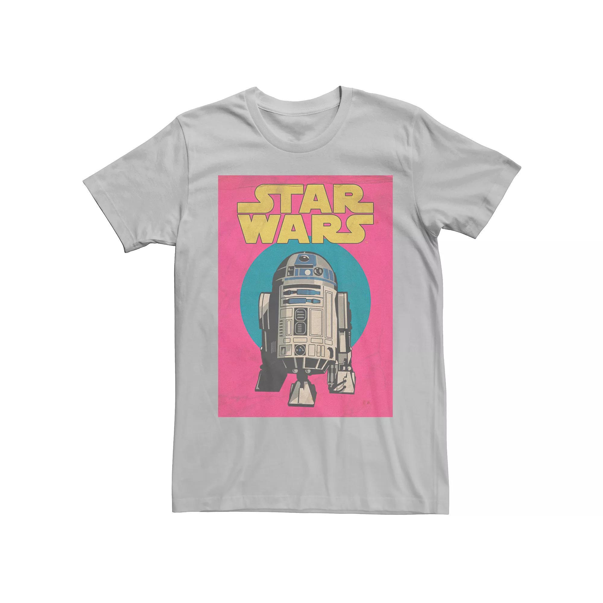 Men's Star Wars R2-D2 Retro Portrait Tee, Size: Large, Silver Product Image
