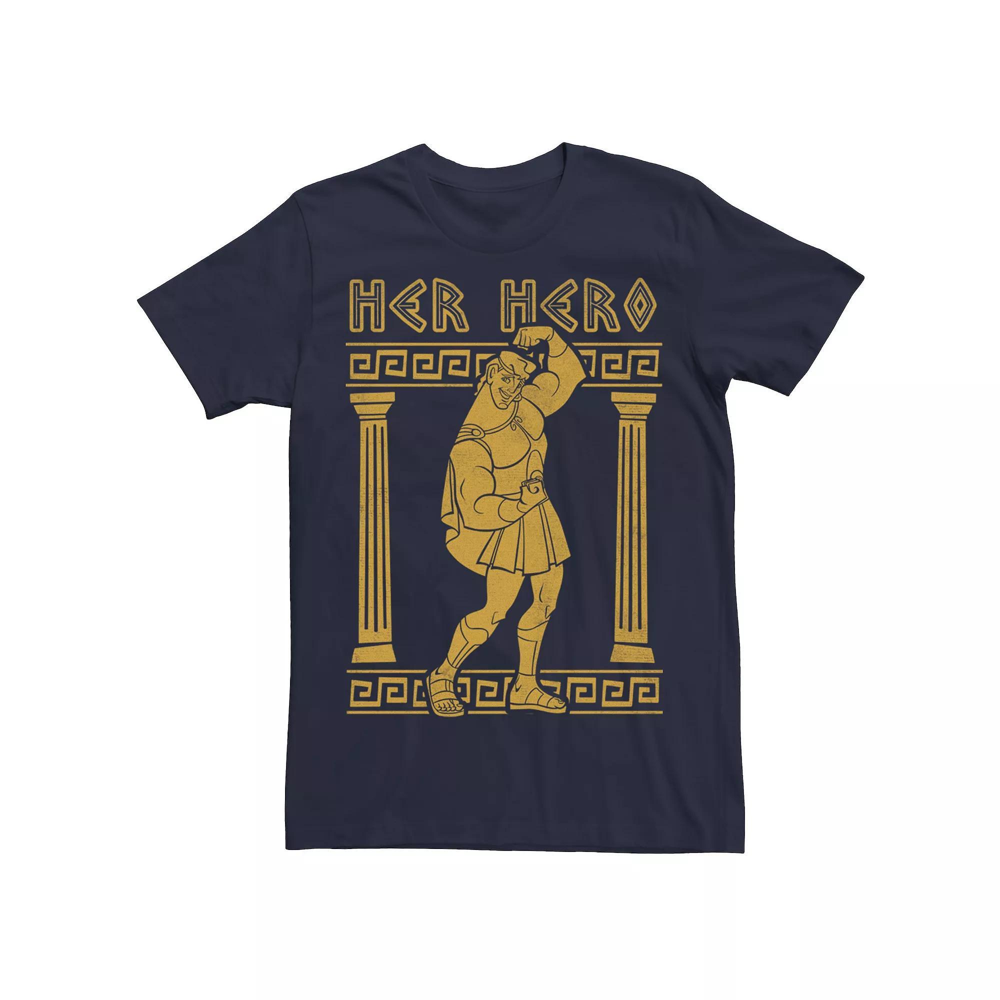 Big & Tall Disney Hercules Valentine's Day Hercules Her Hero Tee, Men's, Size: 5XL, Black Product Image