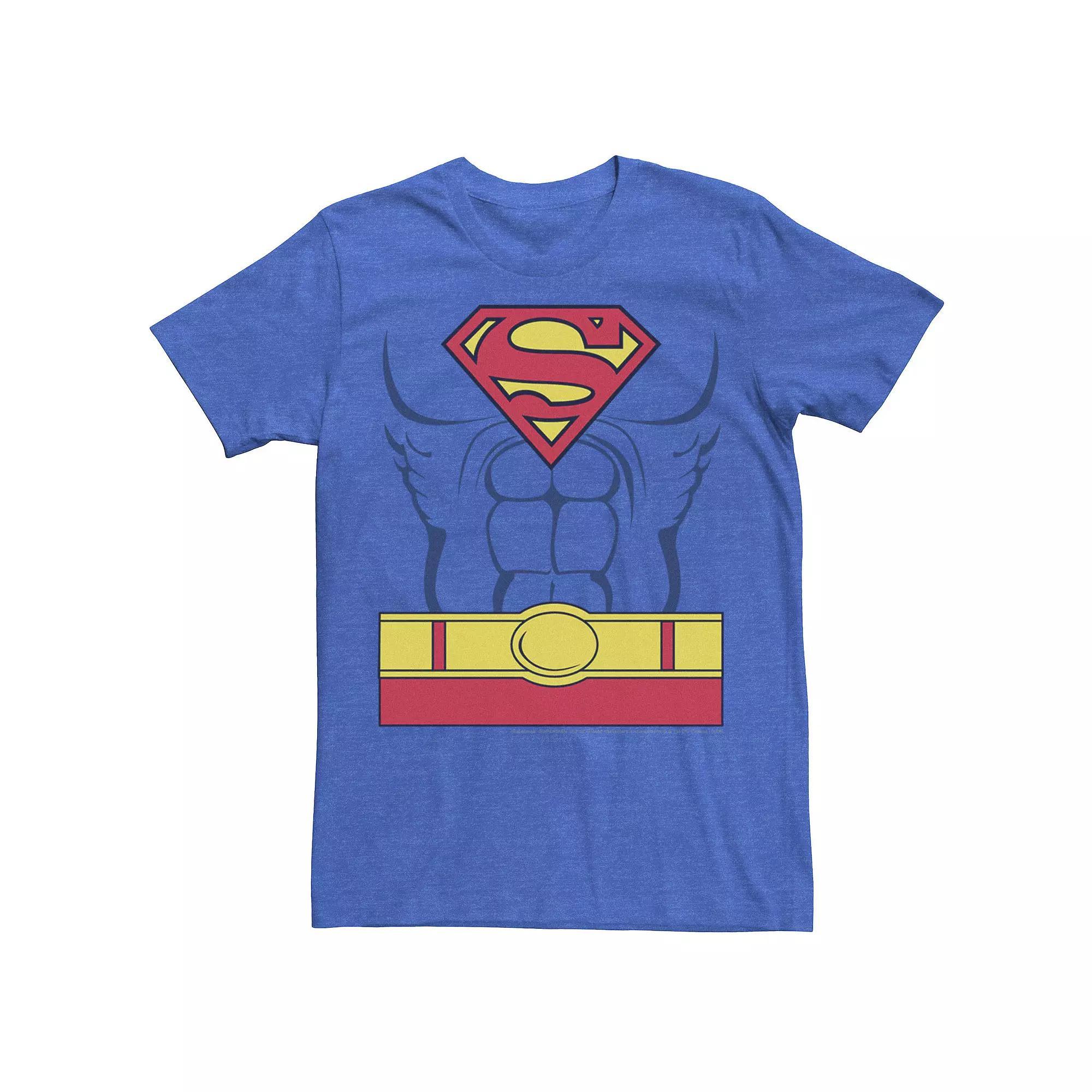 Men's DC Comics Superman Costume Tee, Size: Large, Royal Grey Product Image