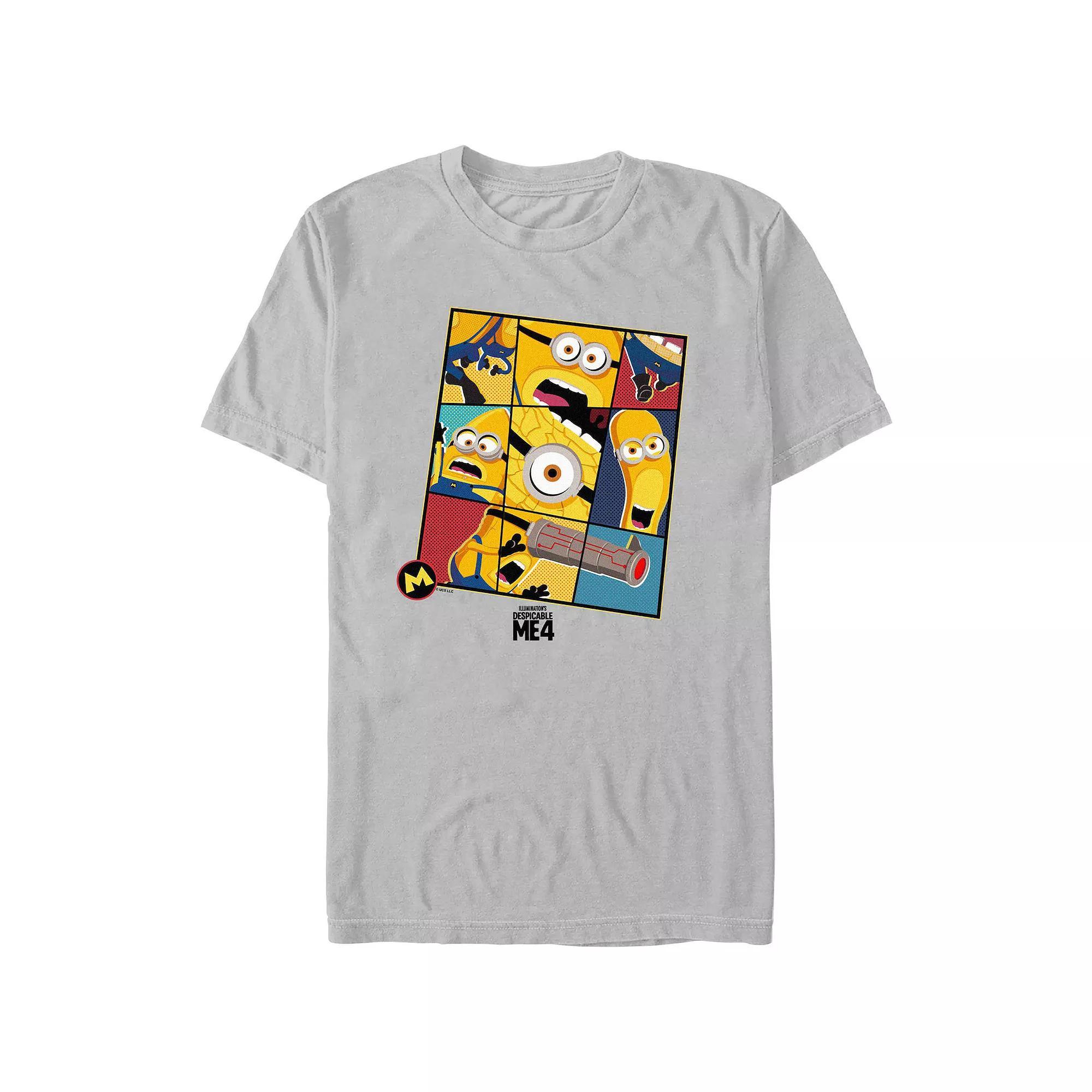 Mens Despicable Me 4 Minions Closeups Graphic Tee Product Image