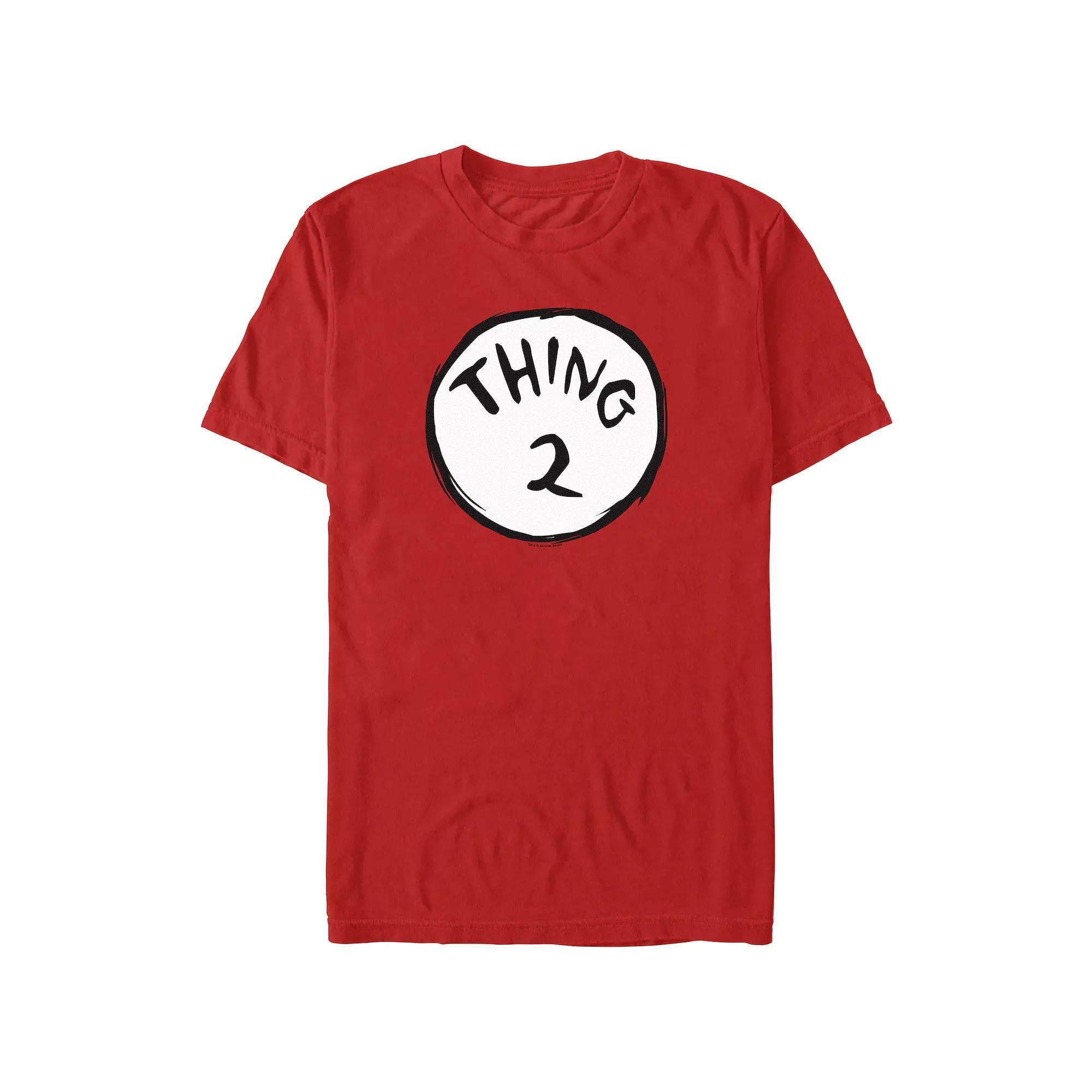 Men's Dr. Seuss Thing 2 Graphic Tee, Size: Medium, Red Product Image