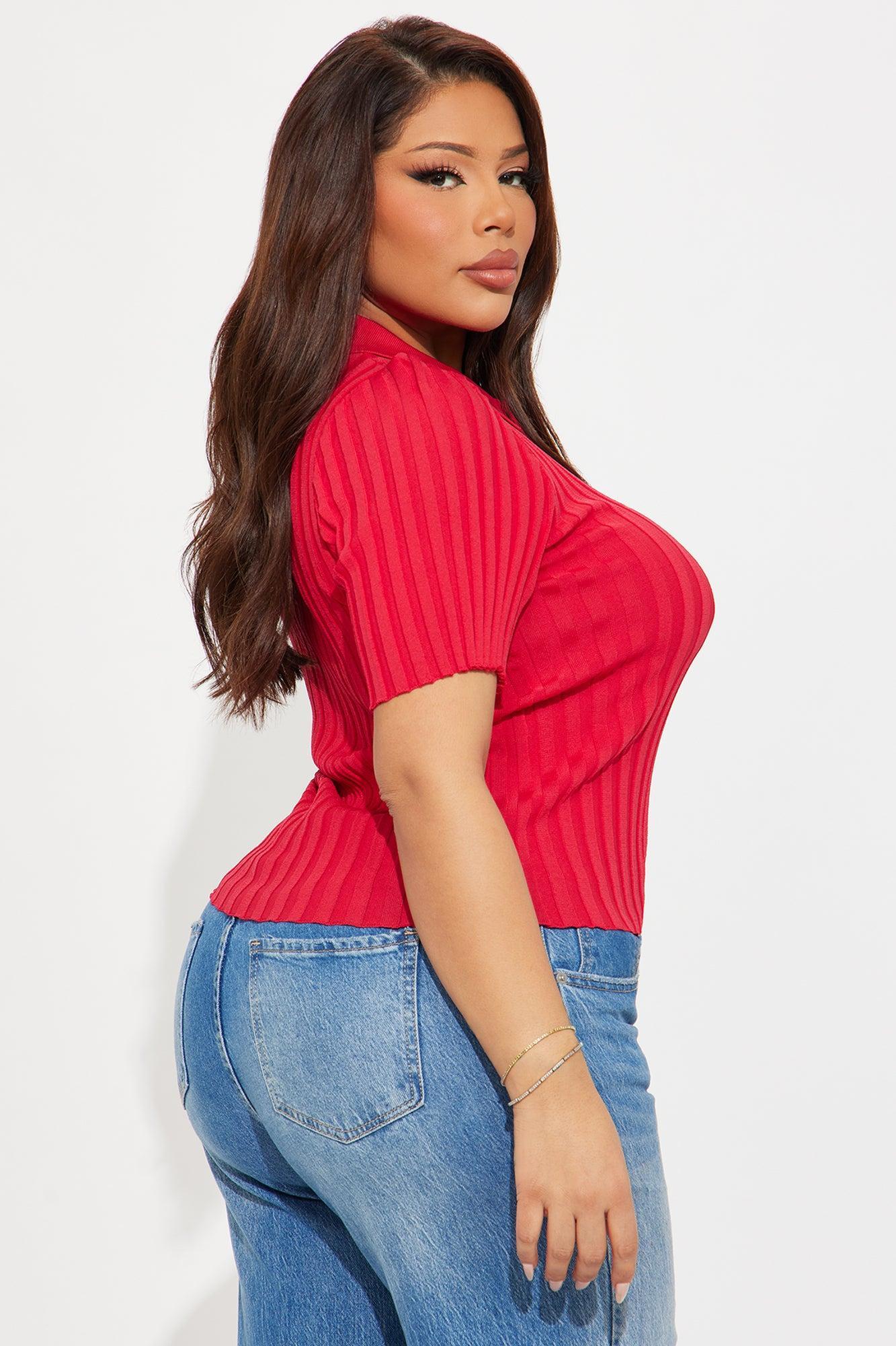 Preppy Only Polo Sweater - Red Product Image