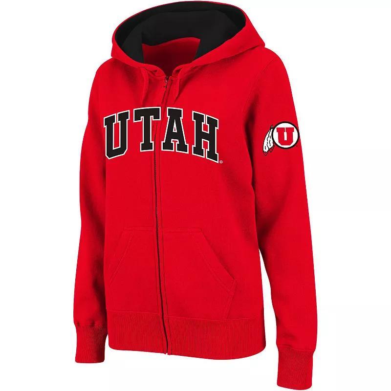 Women's Stadium Athletic Red Utah Utes Arched Name Full-Zip Hoodie, Size: Medium, Ute Red Product Image