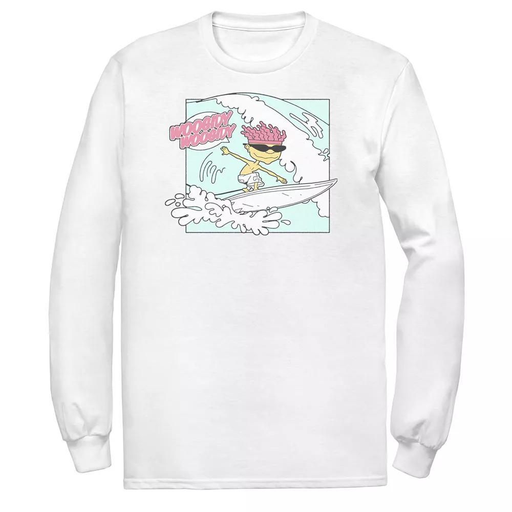 Men's Rocket Power Otto Woogidy Woogidy Surf Long Sleeve Tee, Size: XL, White Product Image