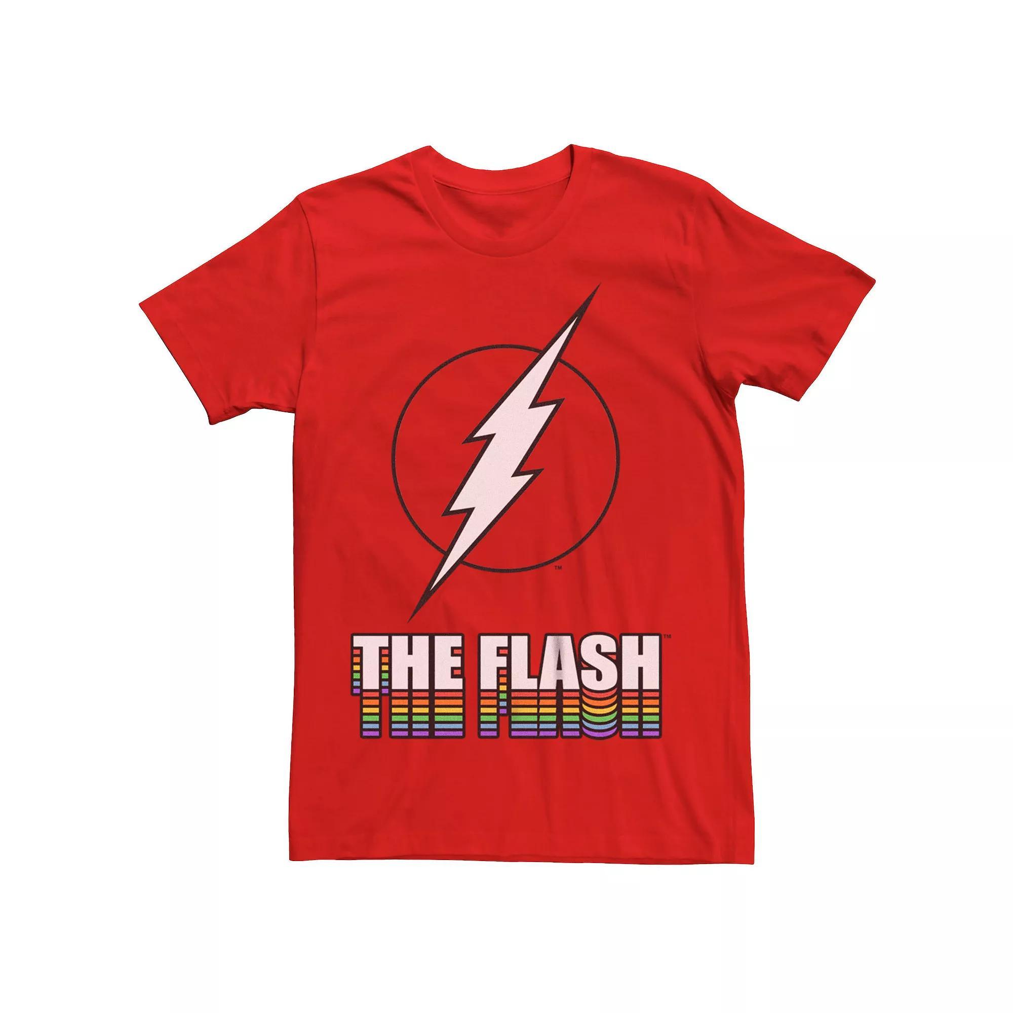 Men's DC Comics The Flash Drop Shadow Logo Graphic Tee, Size: Small, Red Product Image