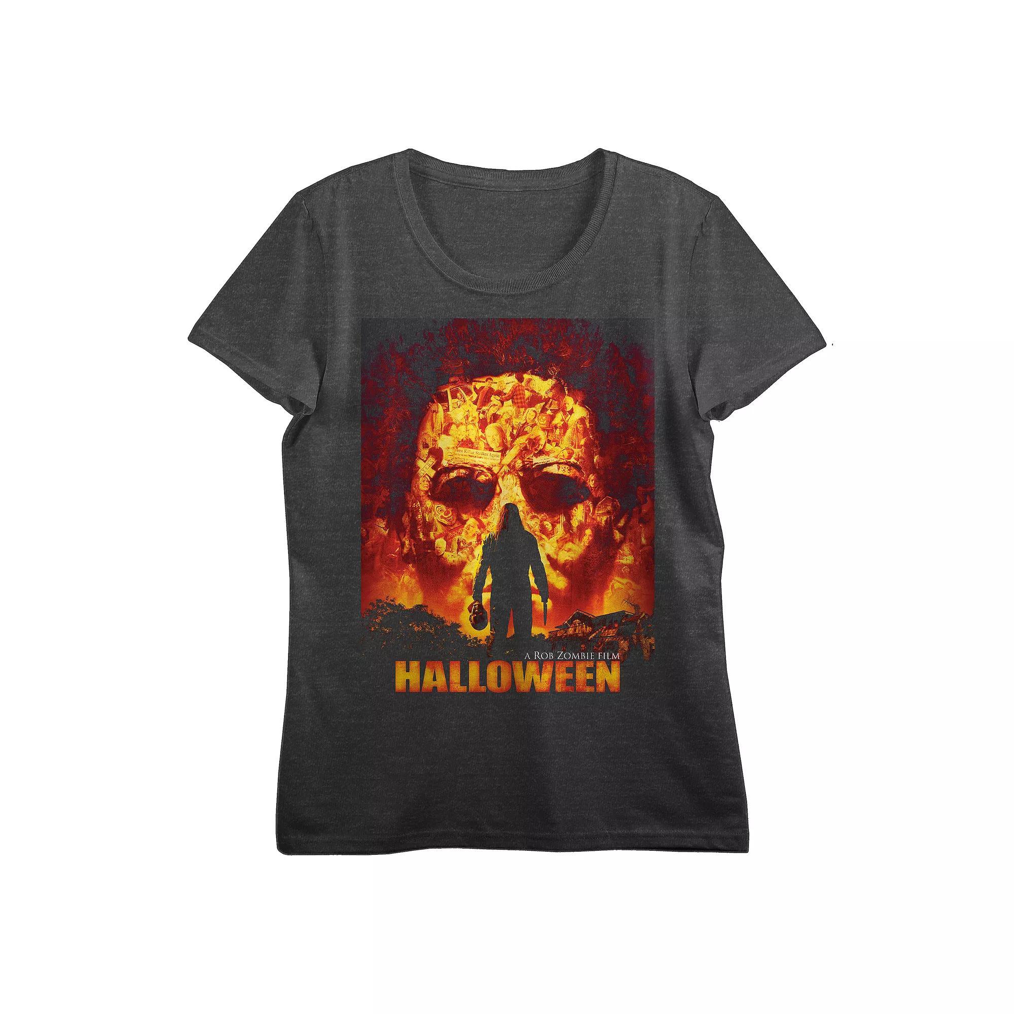 Juniors' Rob Zombies Halloween Fiery Graphic Tee, Women's, Size: Small, Black Product Image