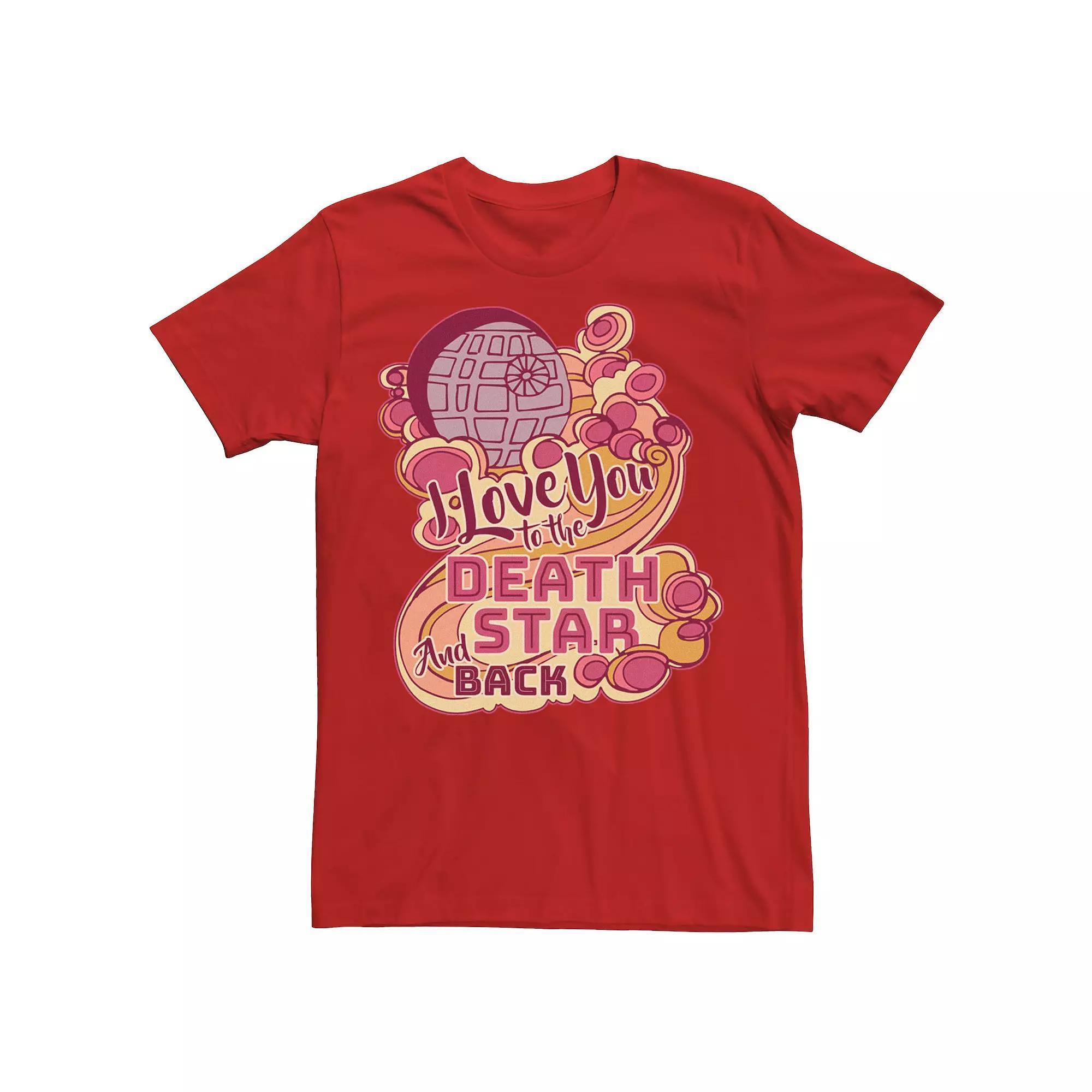 Men's Star Wars Love To The Death Star And Back Tee, Size: Medium, Red Product Image