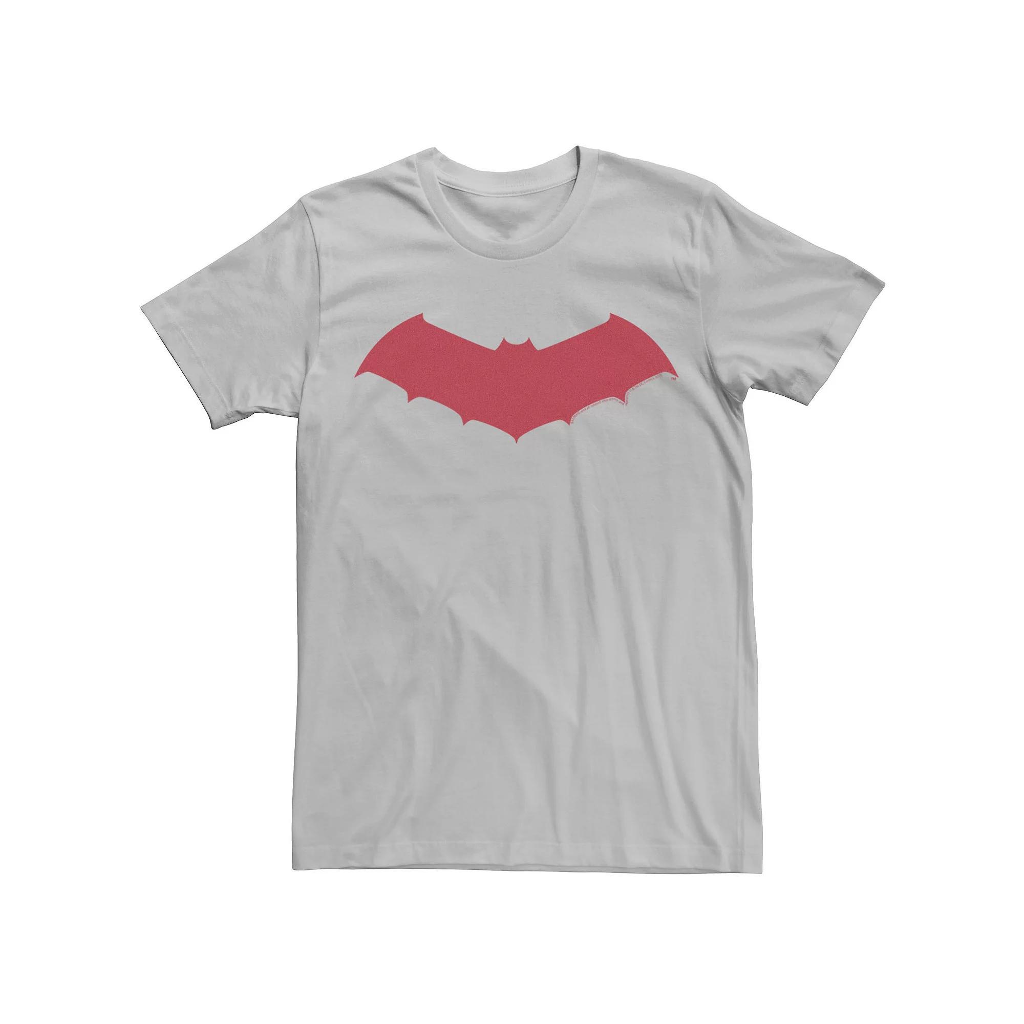 Men's DC Comics Batman Red Chest Logo Tee, Size: Large, Silver Product Image