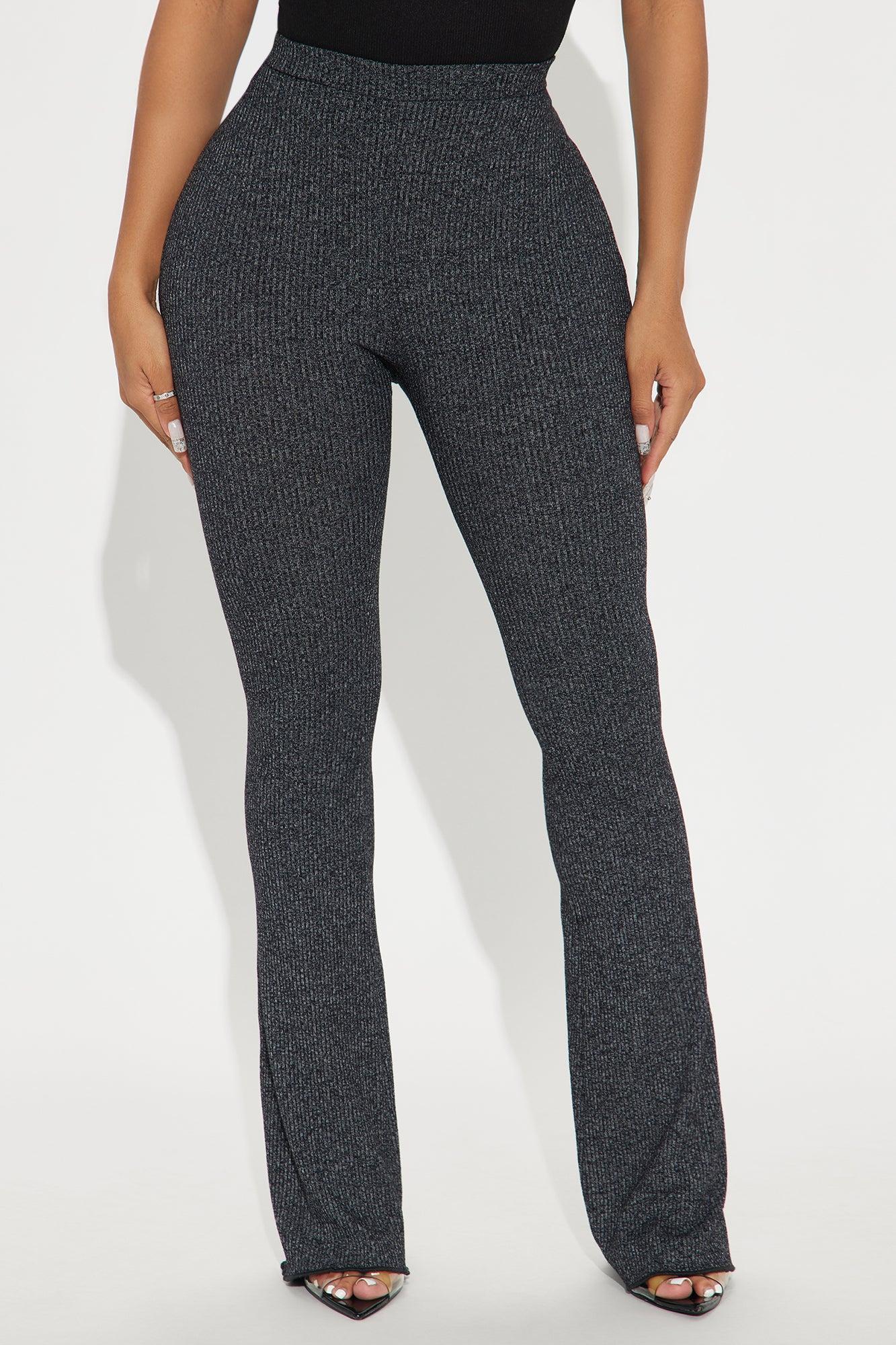 Irisa Ribbed Flare Pant - Black Product Image