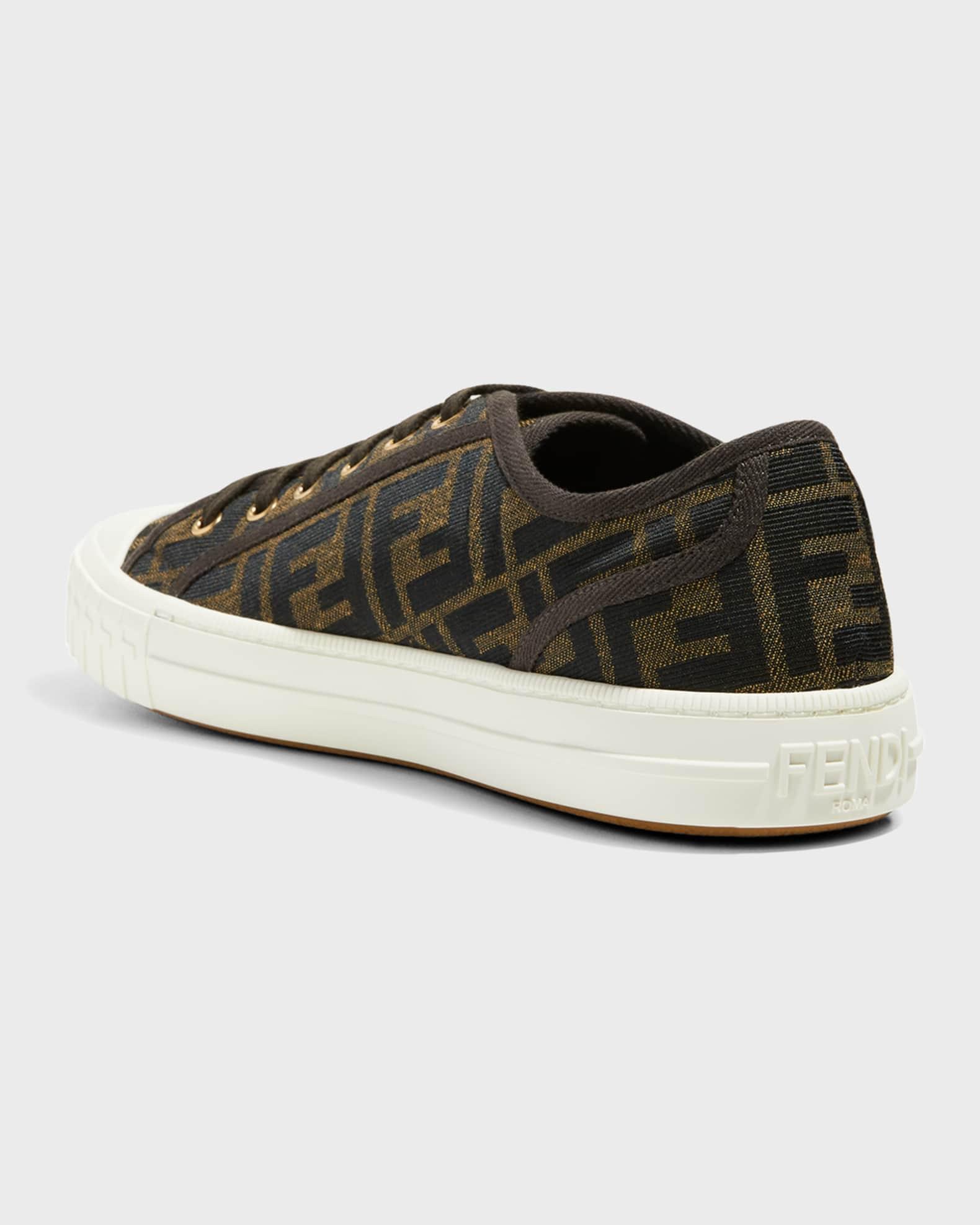 Men's Domino New Summery Canvas Monogram Low Top Sneakers Product Image