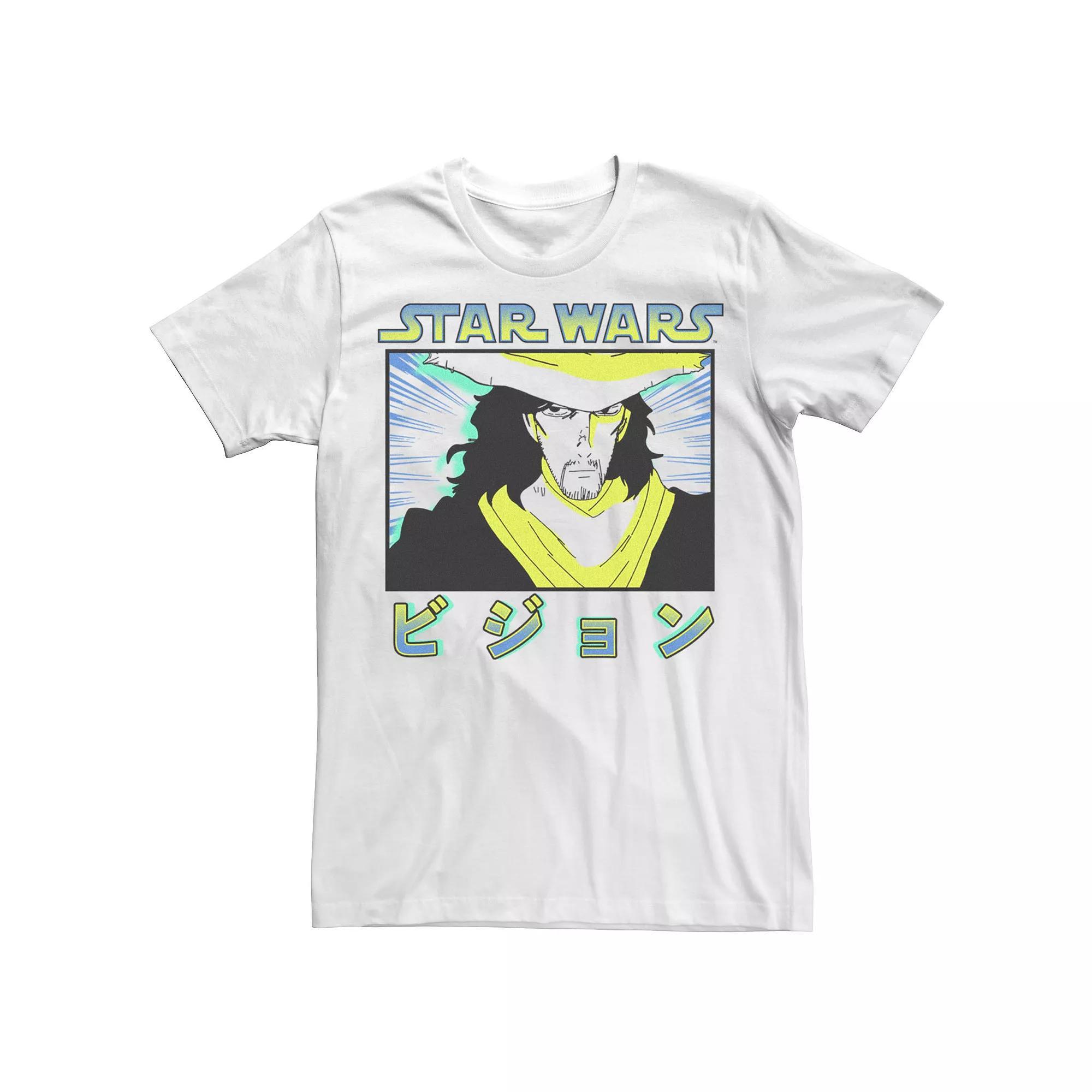Men's Star Wars Visions Akakiri Framed Kanji Portrait Bombard Wash Tee, Boy's, Size: XS, White Product Image