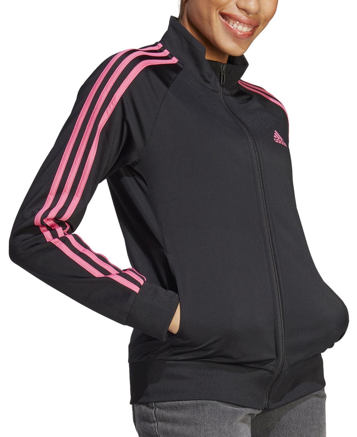 adidas 3-Stripes Track Top Tricot (Shadow /White) Women's Clothing Product Image