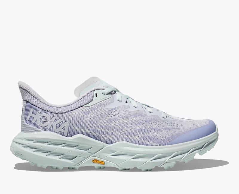 HOKA Men's Speedgoat 5 Shoes in White/Nimbus Cloud, Size 13 Product Image