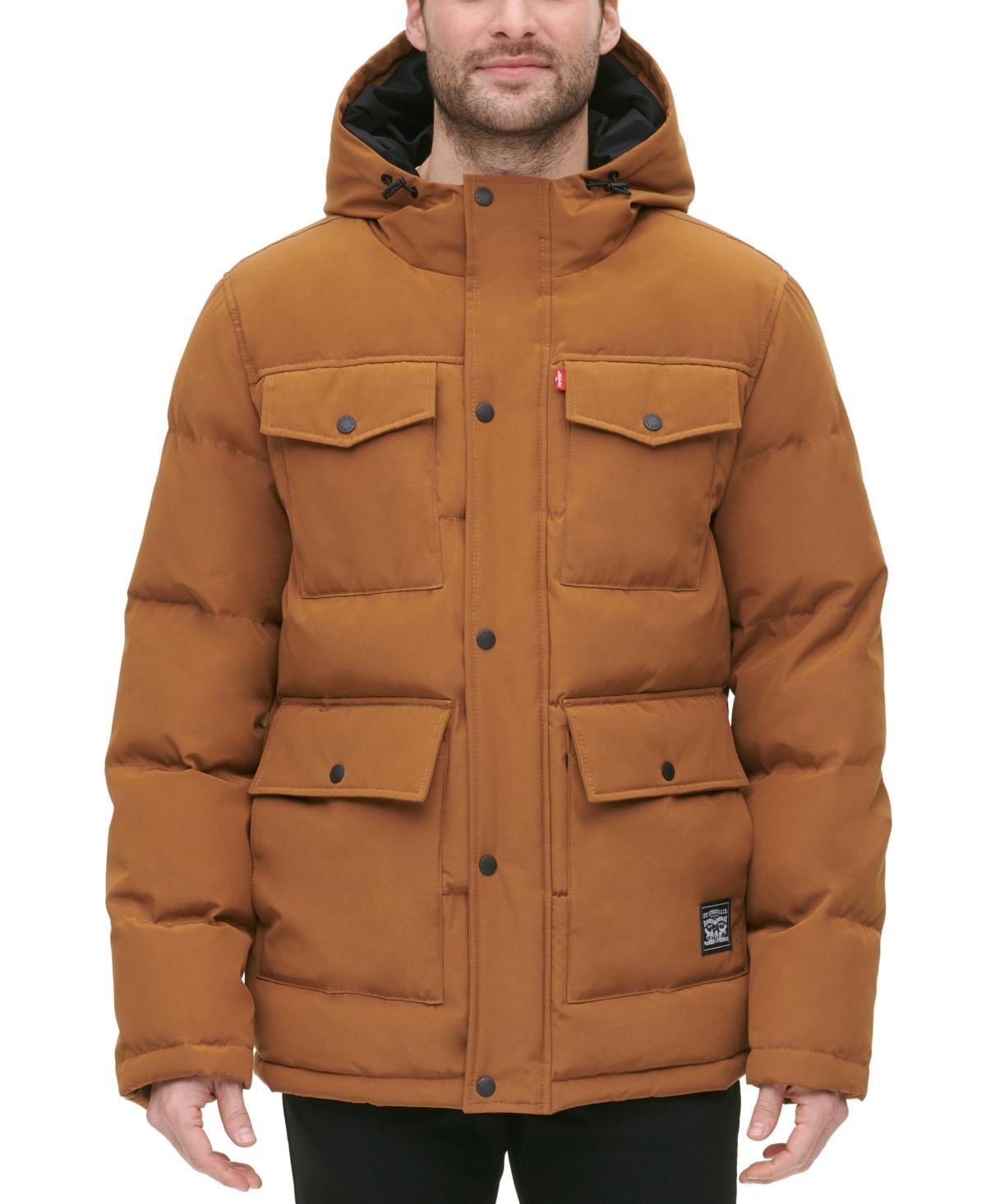 Men's Levi's® Four Pocket Hooded Parka, Size: Small, Gray Product Image