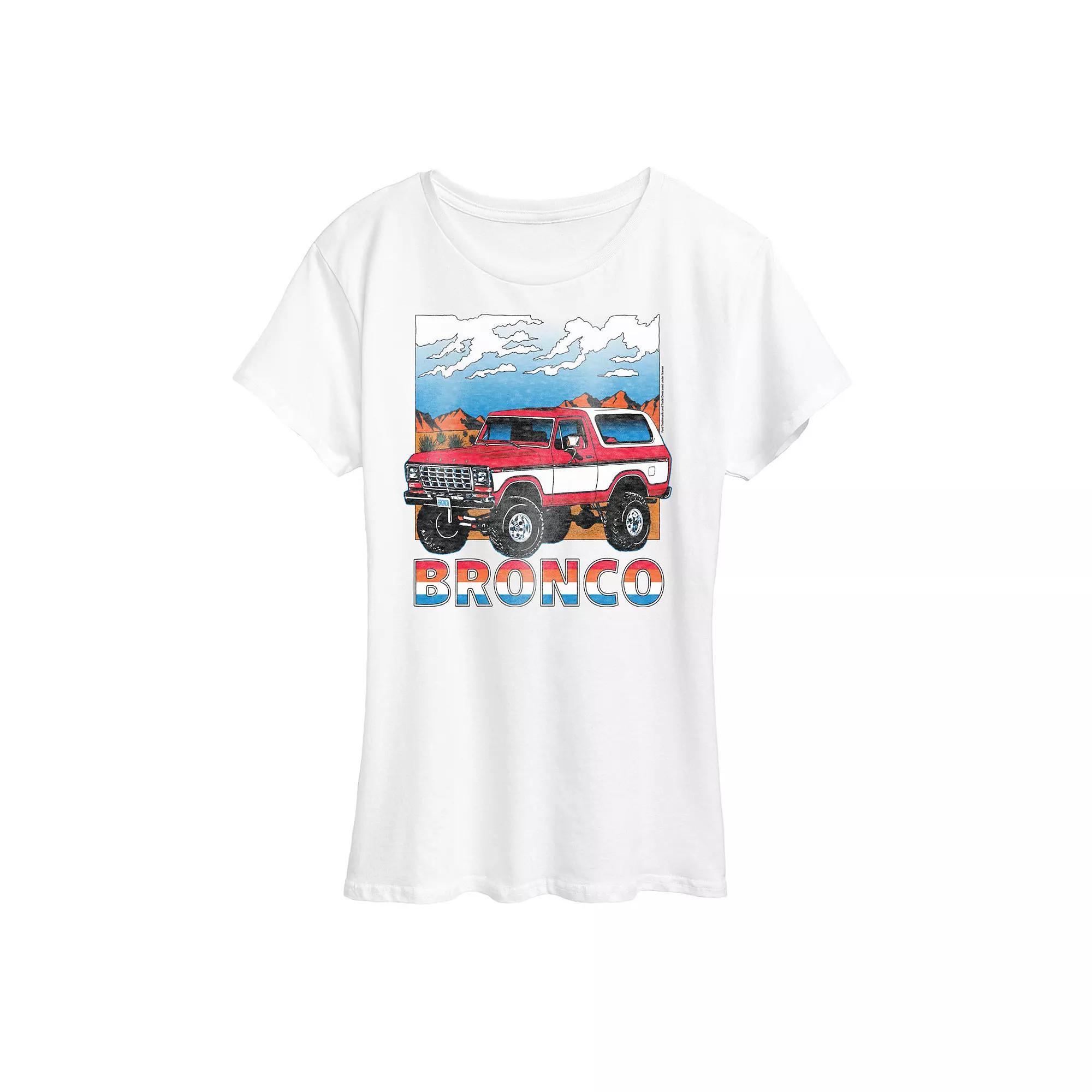 Womens Ford Bronco Mountain View Graphic Tee Product Image