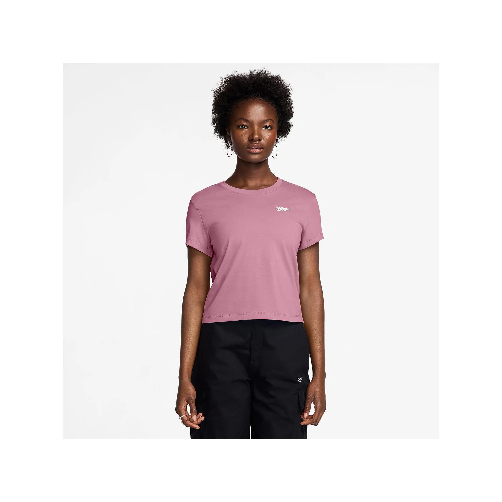 Women's Nike Sportswear Essential Club Crop Tee, Size: Medium, Elemental Pink Product Image