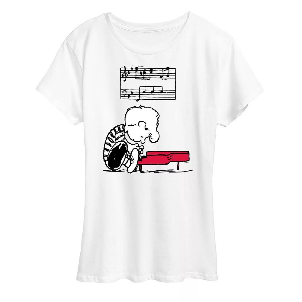 Womens Peanuts Schroeder Piano Graphic Tee Product Image