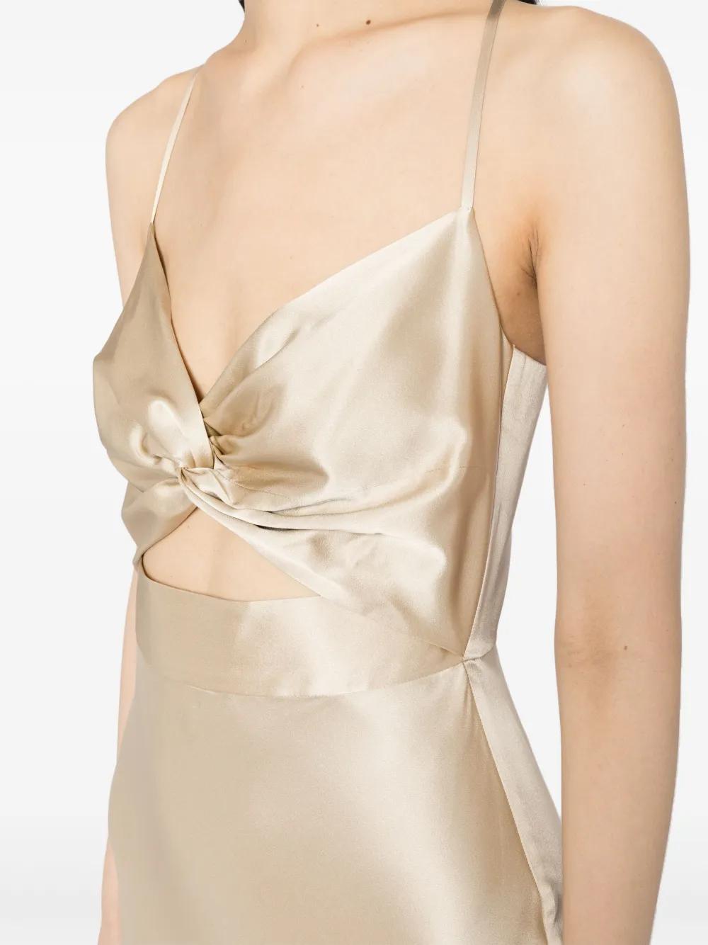 twisted-bodice silk gown Product Image