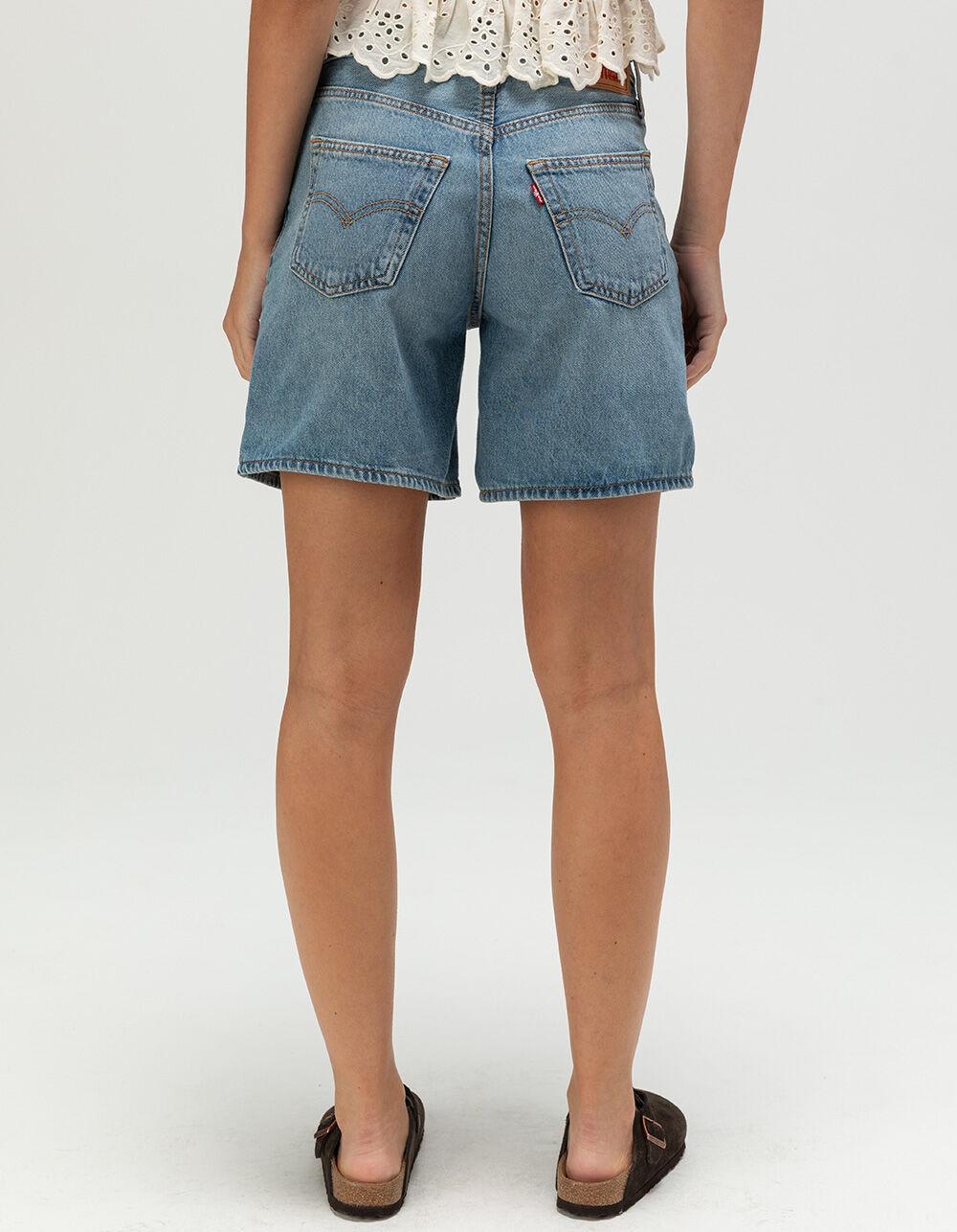 LEVI'S '94 Baggy Mid Thigh Womens Denim Shorts - Study Group - LT BLAST Product Image