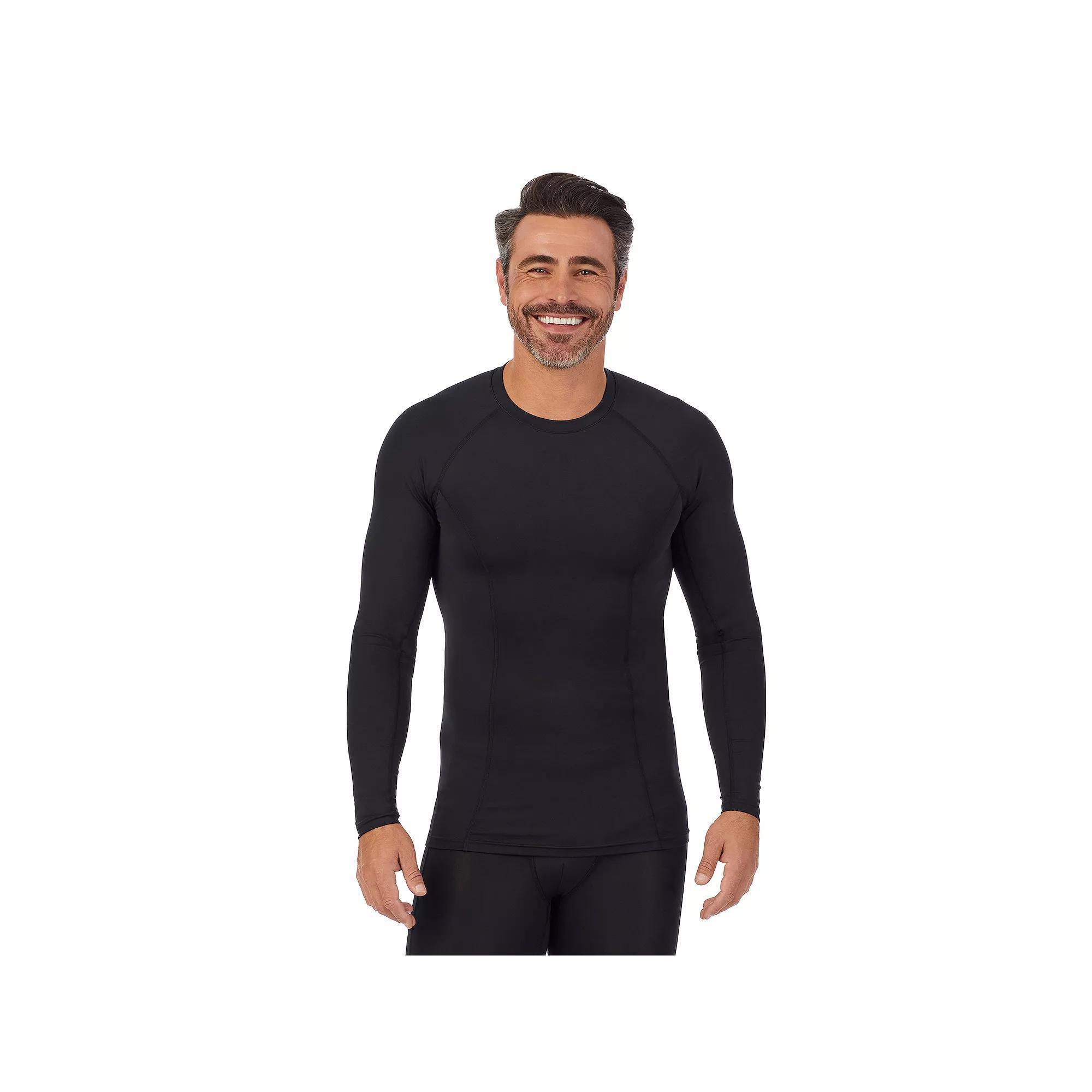 Mens Cuddl Duds Heavyweight Lite Compression Performance Base Layer Long Sleeve Crew Top Product Image