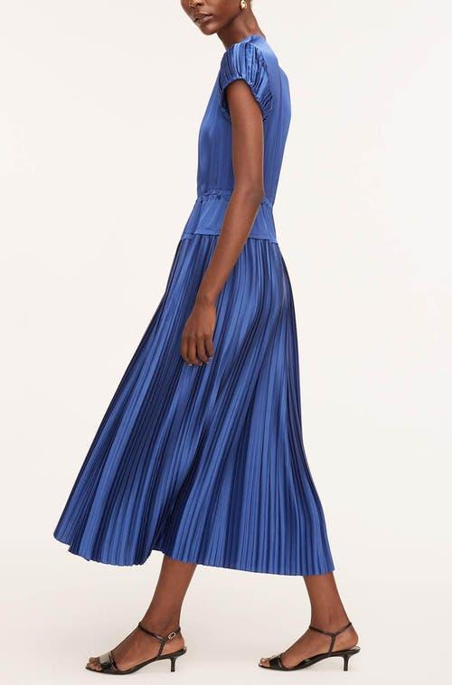 REBECCA TAYLOR Pleated Sleeve Dress In Blue Product Image