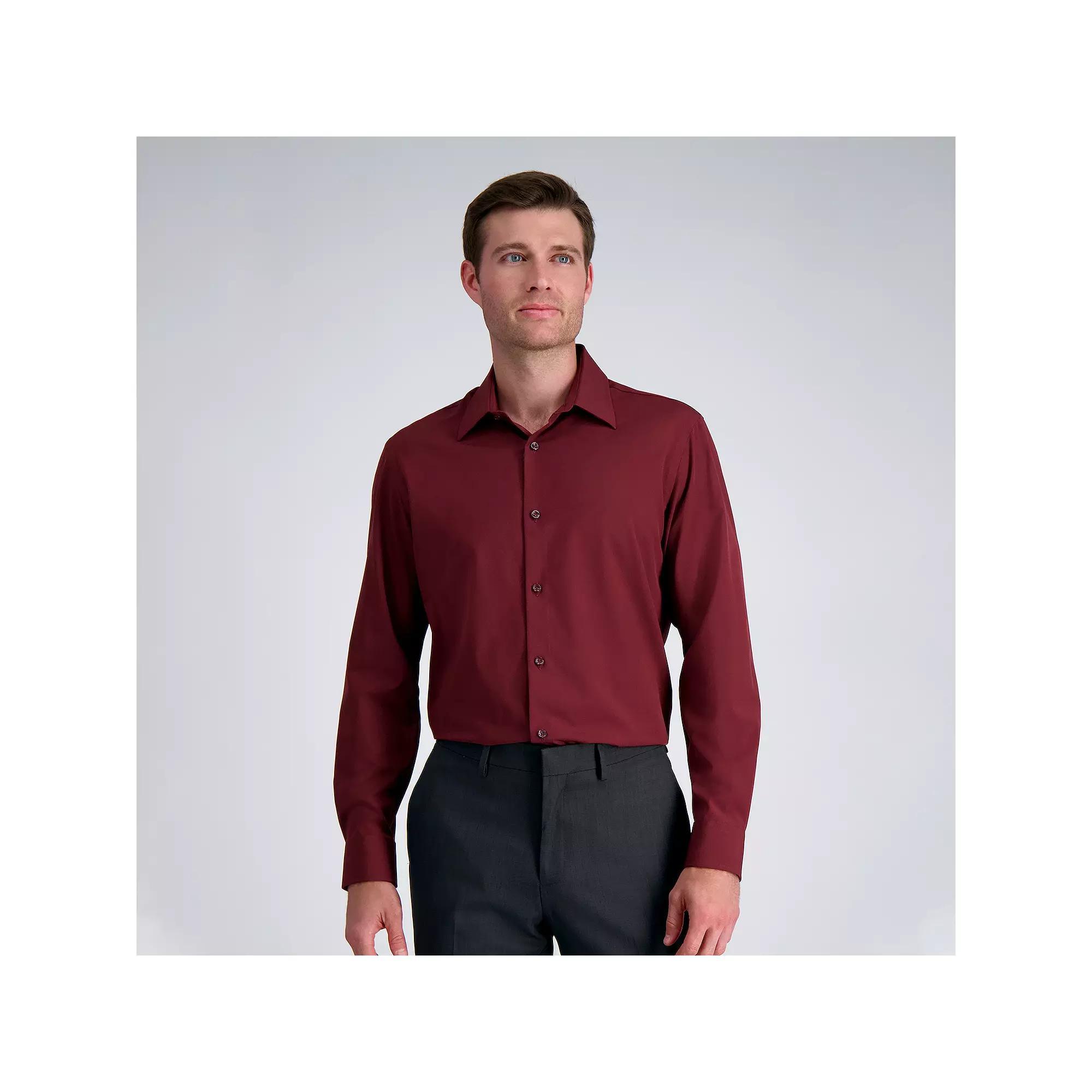 Mens Haggar Smart Wash Classic Fit Wrinkle Free Dress Shirt Product Image