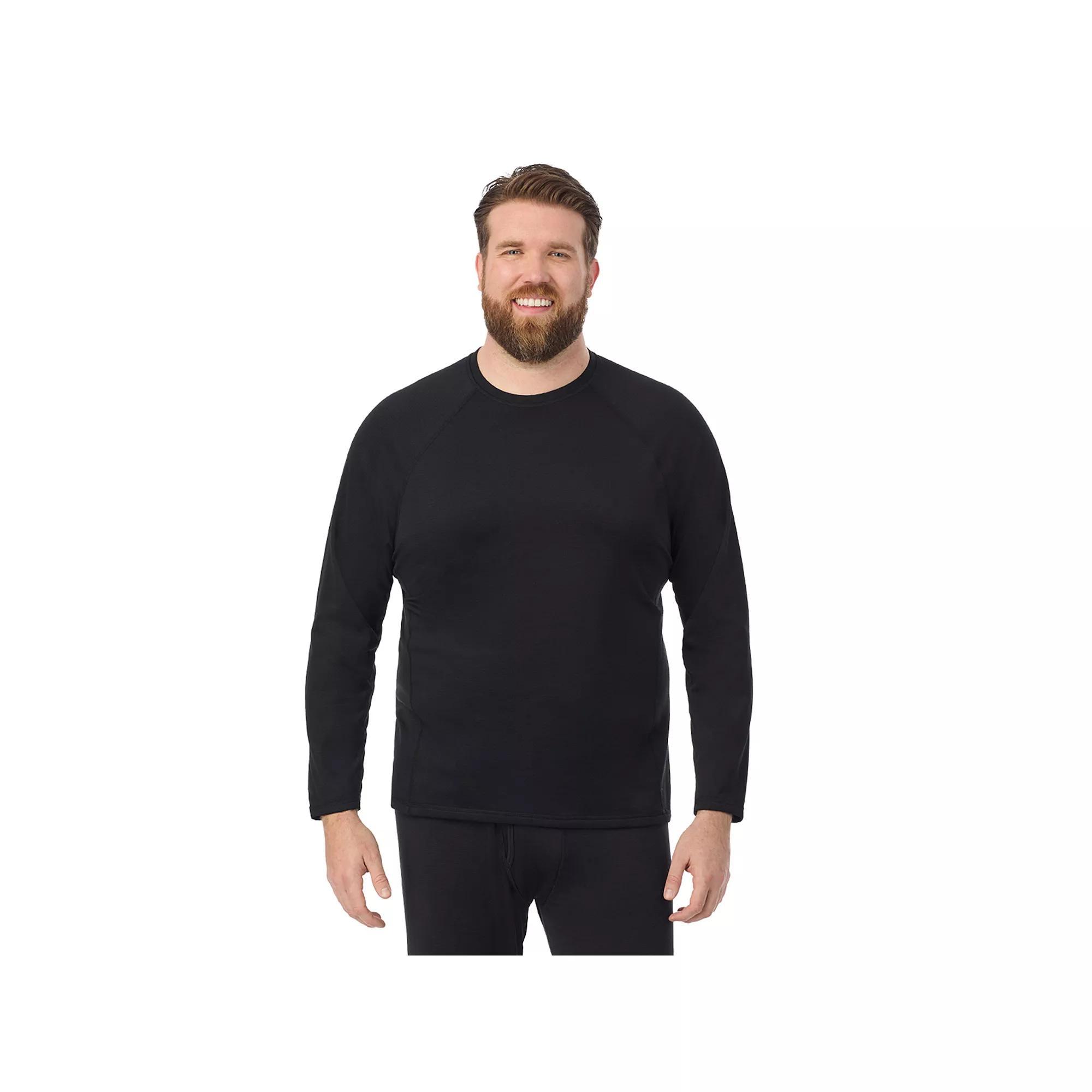 Big & Tall Cuddl Duds® Heavyweight X Fleece Performance Base Layer Crew Top, Men's, Size: 3XLT, Black Product Image
