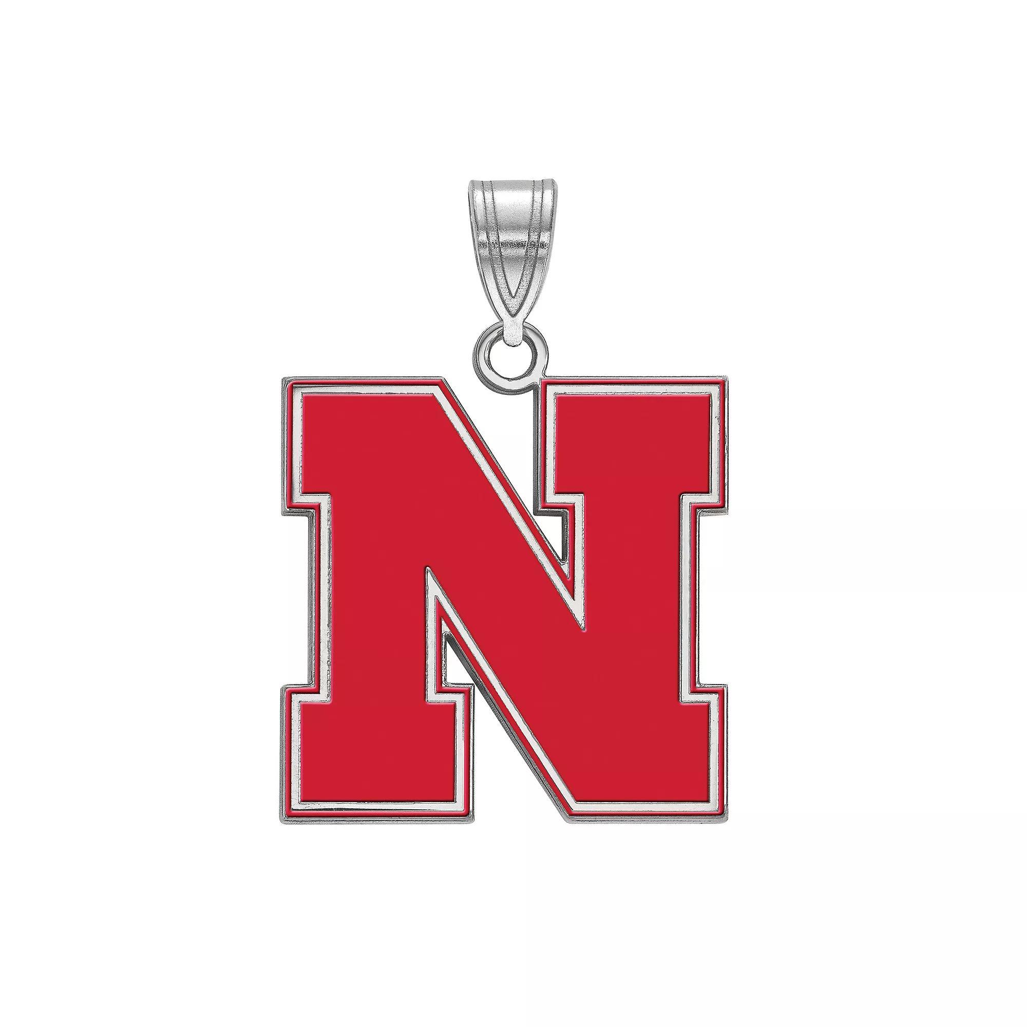 LogoArt Nebraska Cornhuskers Sterling Silver Pendant, Women's, Size: 27 mm Product Image
