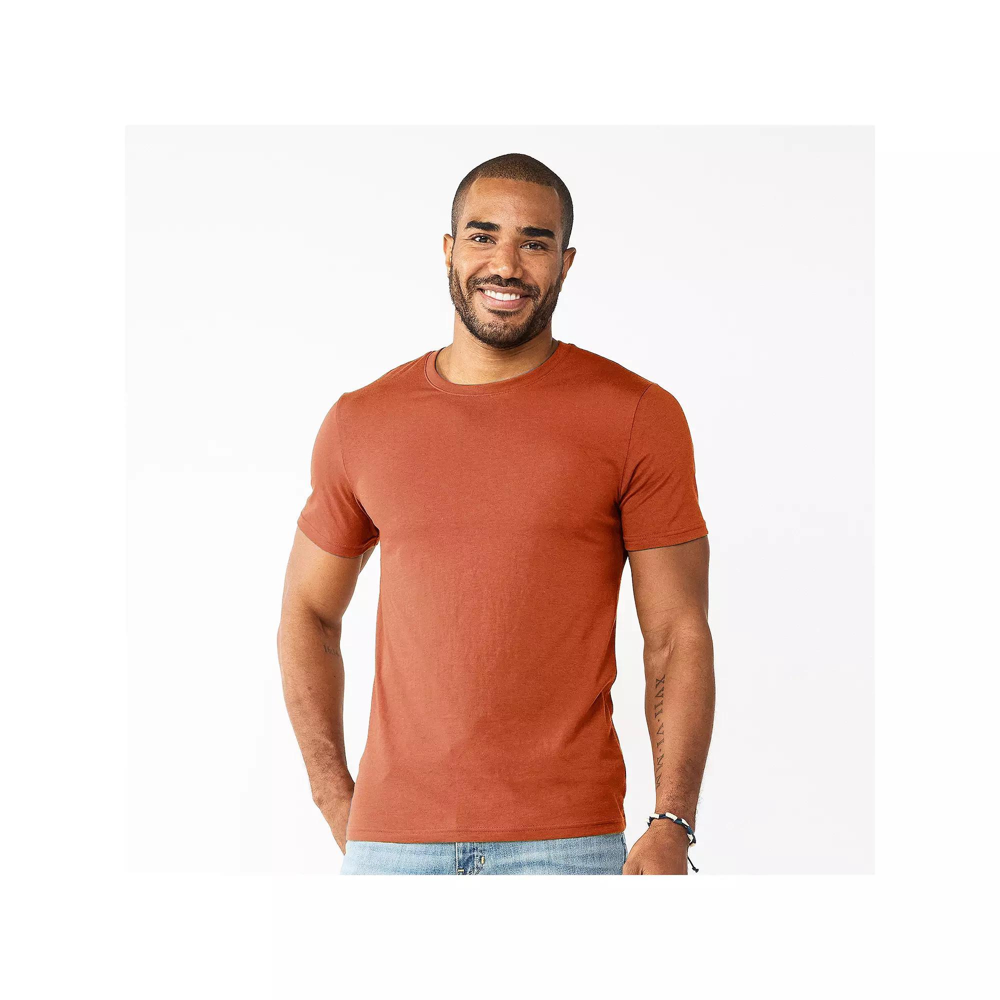 Men's Sonoma Goods For Life® Supersoft Crewneck Tee, Size: Medium, Fresh Red Product Image