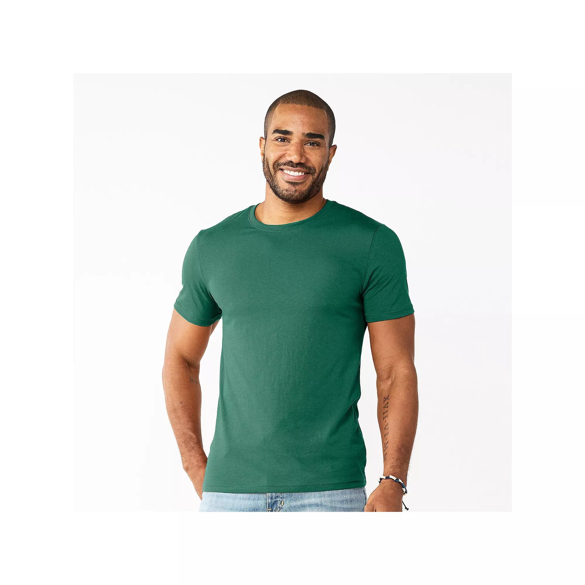 Men's Sonoma Goods For Life® Supersoft Crewneck Tee, Size: Medium, Fresh Red Product Image