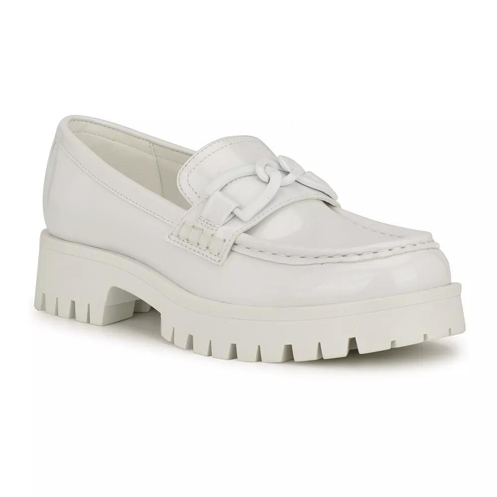 Nine West Gables Women's Casual Loafers, Size: 7, White Patent Product Image
